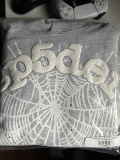 Sp5der OG Web Hoodie Heather Grey