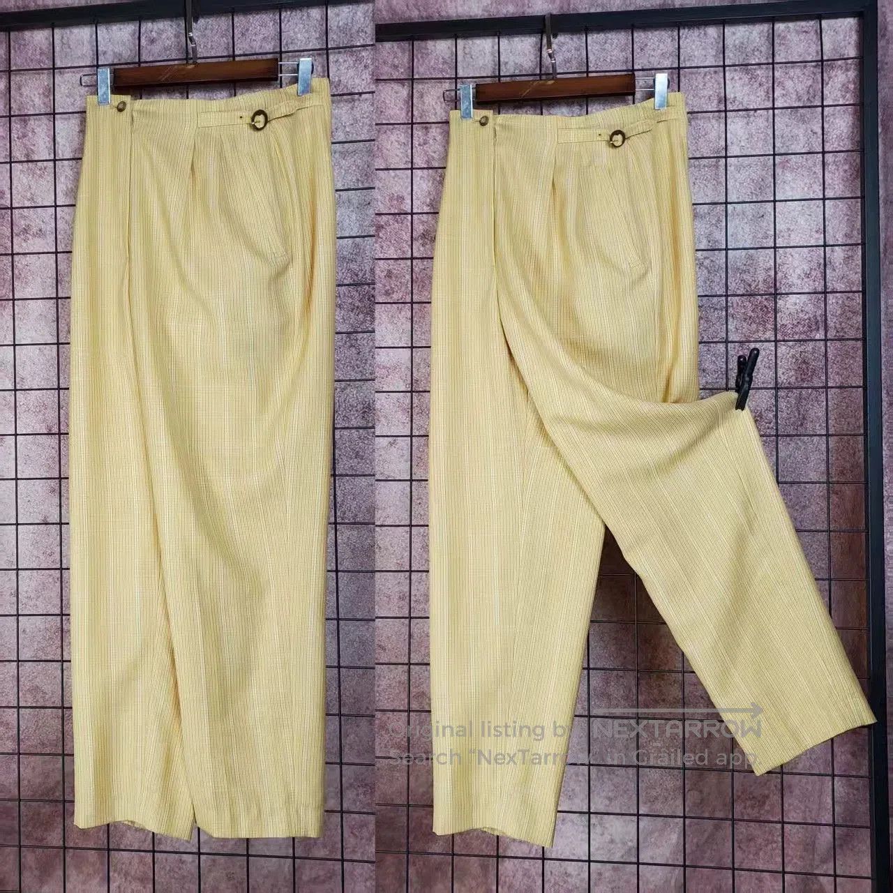 Dior dior high waist wool pants with side ties. Size US 34 / EU 50 - 2 Thumbnail
