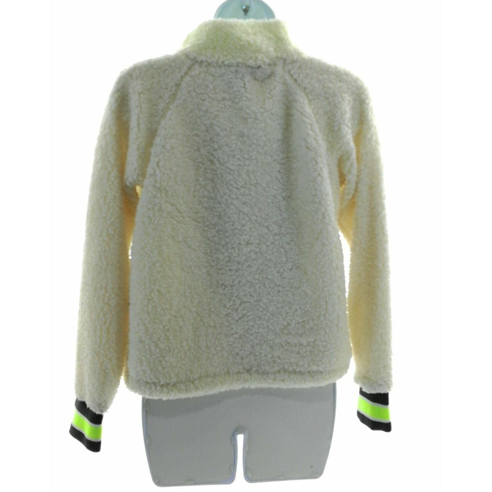 Other Derek Heart Ivory Faux Fur Full Front Zip Jacket Size Medium Size M / US 6-8 / IT 42-44 - 3 Thumbnail