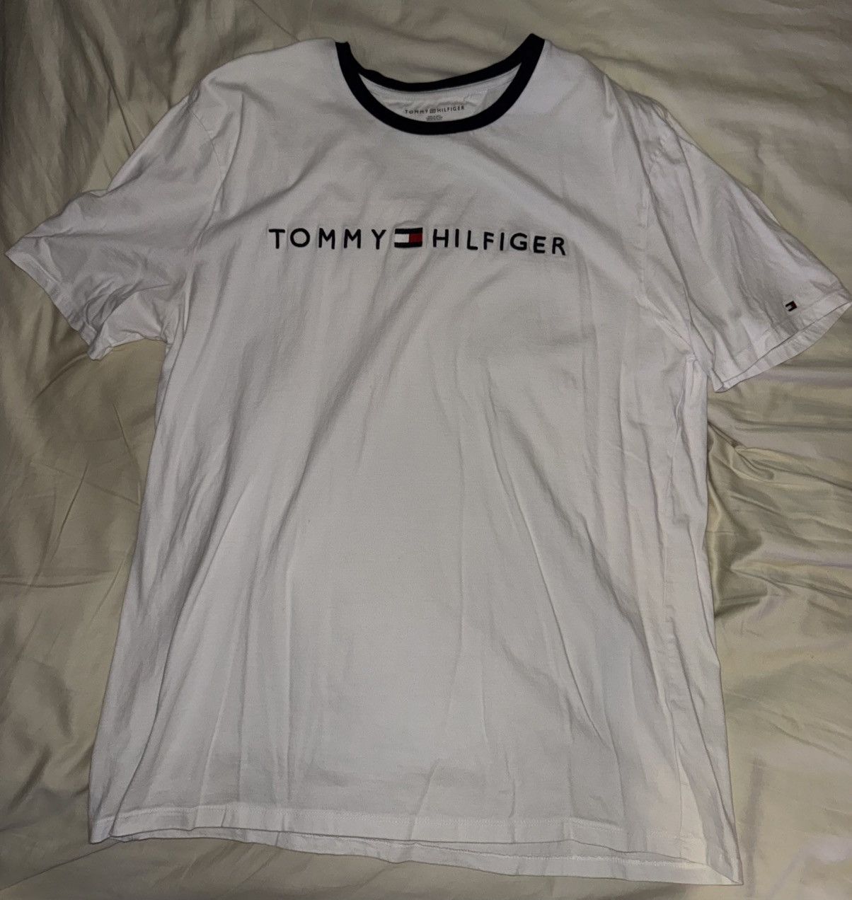 Tommy Hilfiger Tommy Hilfiger XXL White Tee Embroidered Size US XXL / EU 58 / 5 - 1 Thumbnail