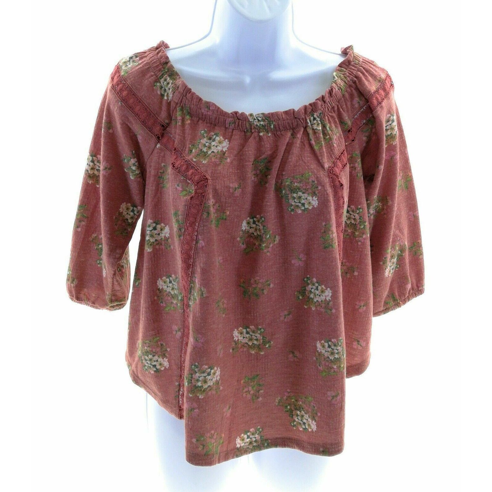 Other Self Esteem Off The Shoulder Pink Floral Top - Size Medium Size M / US 6-8 / IT 42-44 - 1 Thumbnail