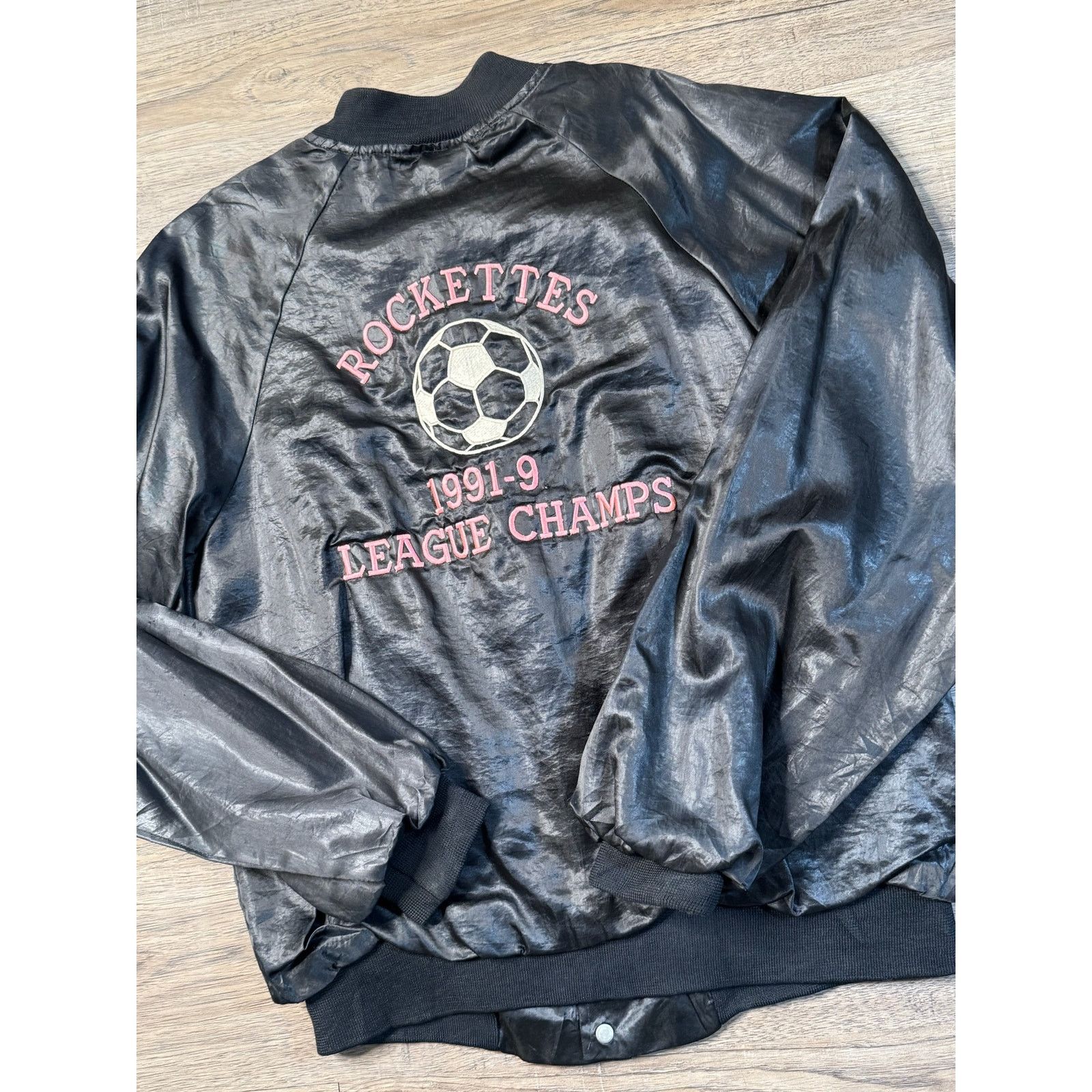 Vintage Vintage 90s Y2k Soccer Bomber Jacket Rockettes League Champs Size US M / EU 48-50 / 2 - 7 Thumbnail