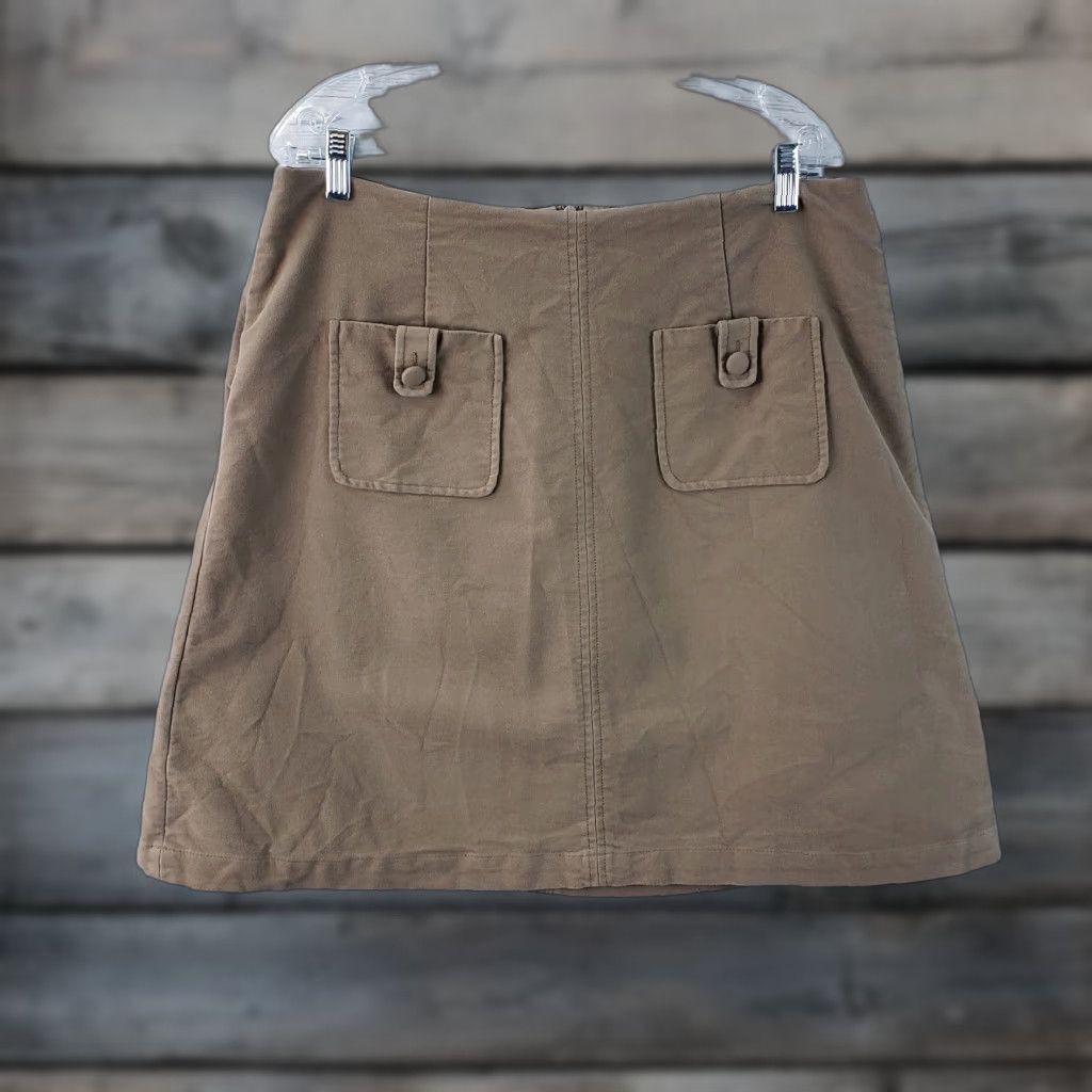 Boden Boden Skirt Womens Cambridge Skirt 12 Long Brown Cotton Blend Pockets A-Line Long Womens 12 Long Brown Size 34" / US 12 / IT 48 - 1 Thumbnail