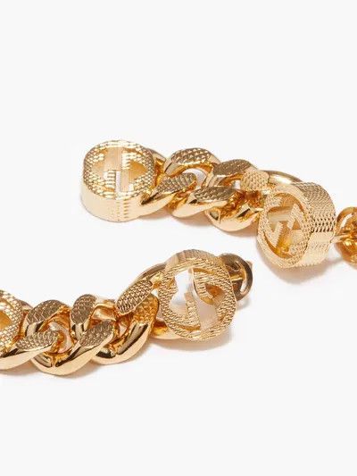 Gucci oc11z0126 Size: OS / Interlocking Earring In Gold Size ONE SIZE - 4 Thumbnail
