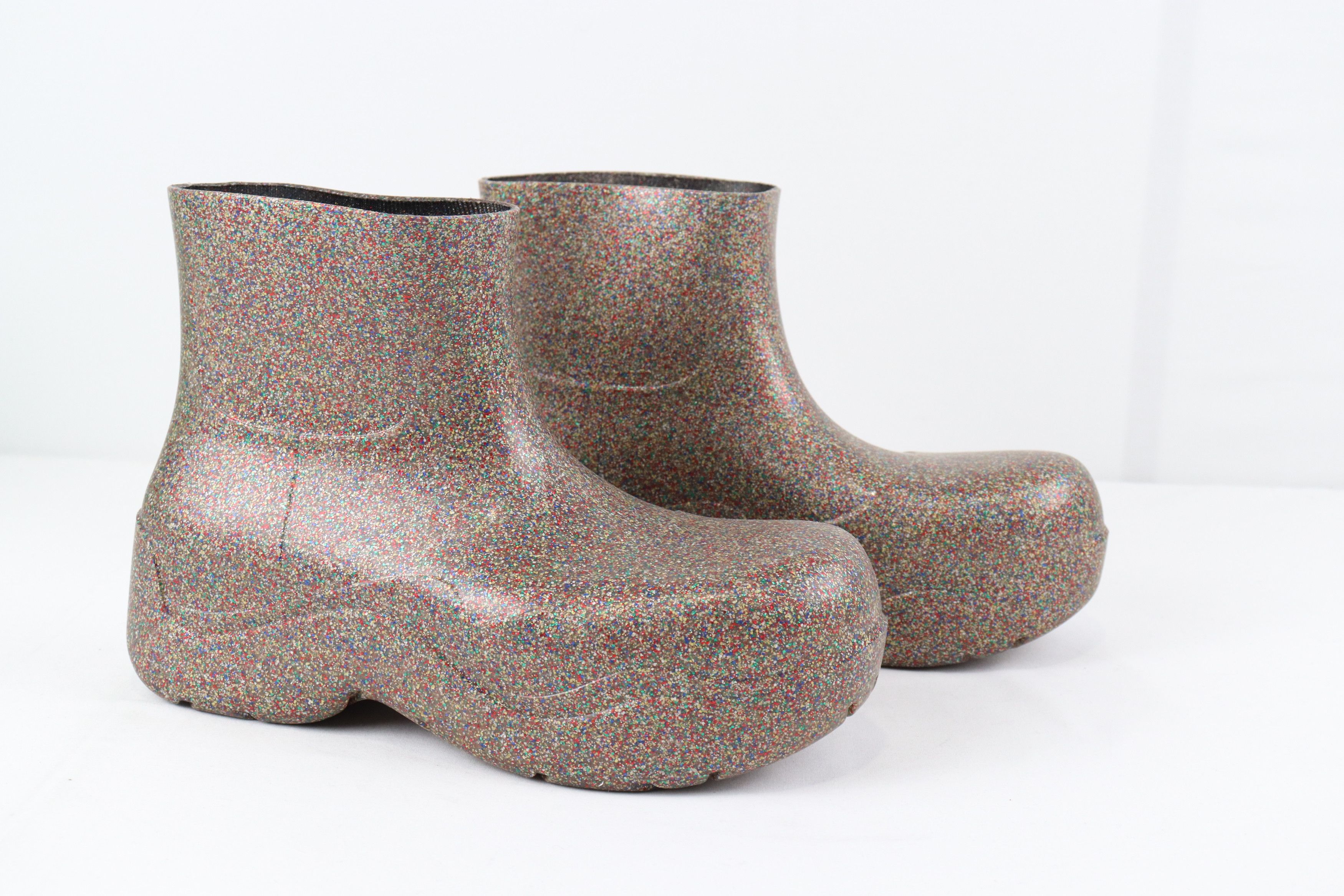 image of Bottega Veneta O1Rshd The Puddle Boot Sparkle Rubber In Multicolor, Women's (Size 10)