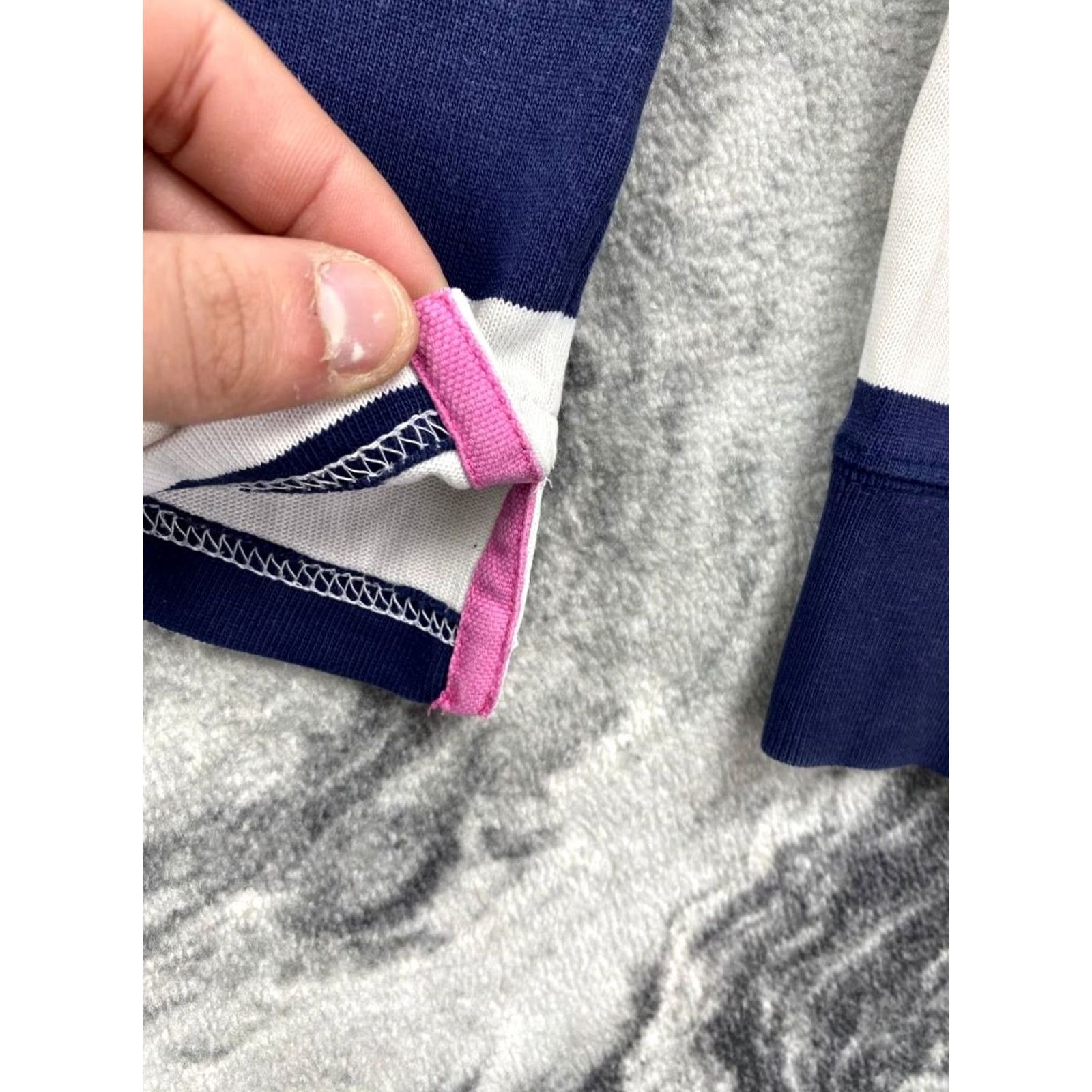 Polo Ralph Lauren VINTAGE Ralph Lauren Sport Striped Long Sleeve Rugby Shirt Women Size S Blue Size S / US 4 / IT 40 - 7 Thumbnail