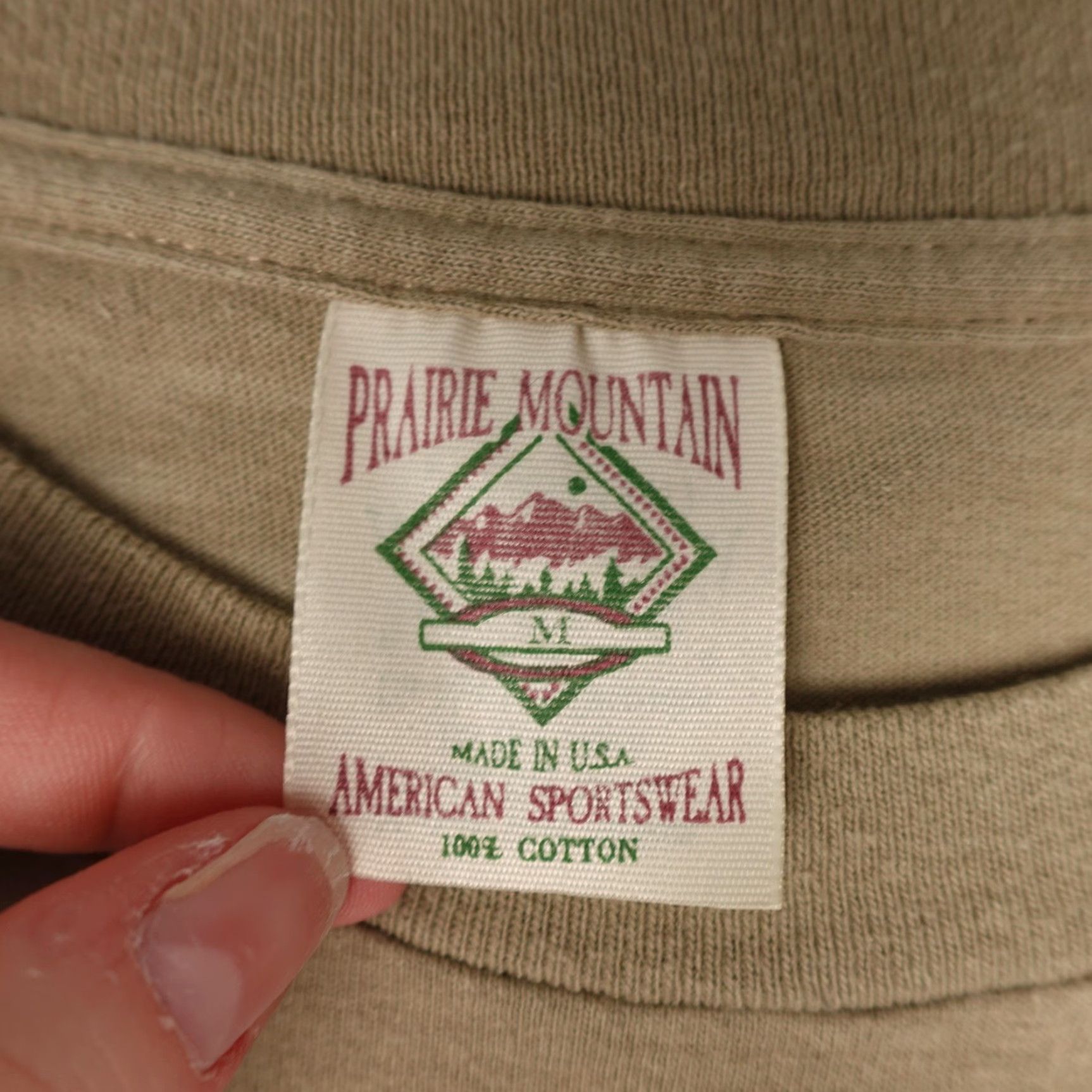 Vintage VINTAGE Wolf Shirt Mens Medium Beige Wolf New Mexico Graphic 90s Prairie Mountain T-Shirt Mens Size US M / EU 48-50 / 2 - 2 Thumbnail