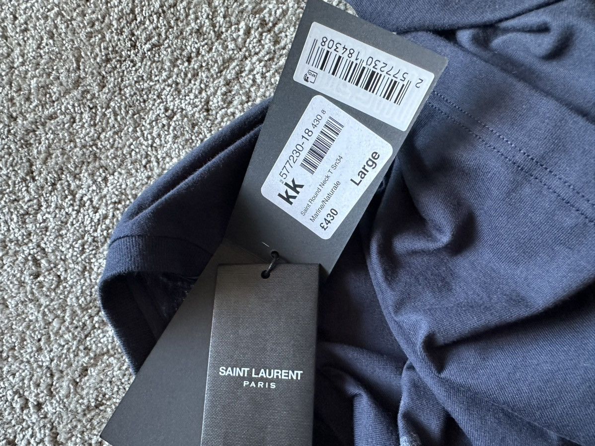 Saint Laurent Paris $620 FW23 Saint Laurent reverse logo dark navy t shirt L Size US L / EU 52-54 / 3 - 17 Thumbnail