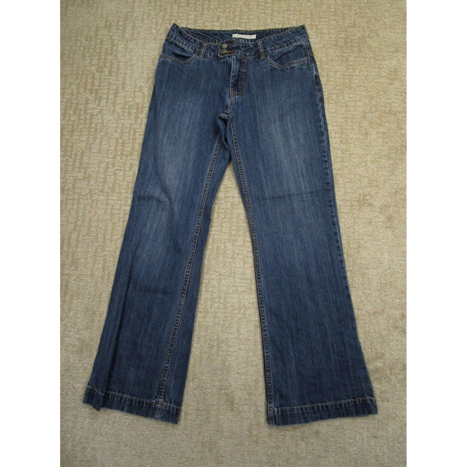 Stetson Stetson Jeans Women 8 Blue Low Rise Bootcut Pants Dark Wash Cowboy Trousers Size 30" / US 8 / IT 44 - 2 Thumbnail