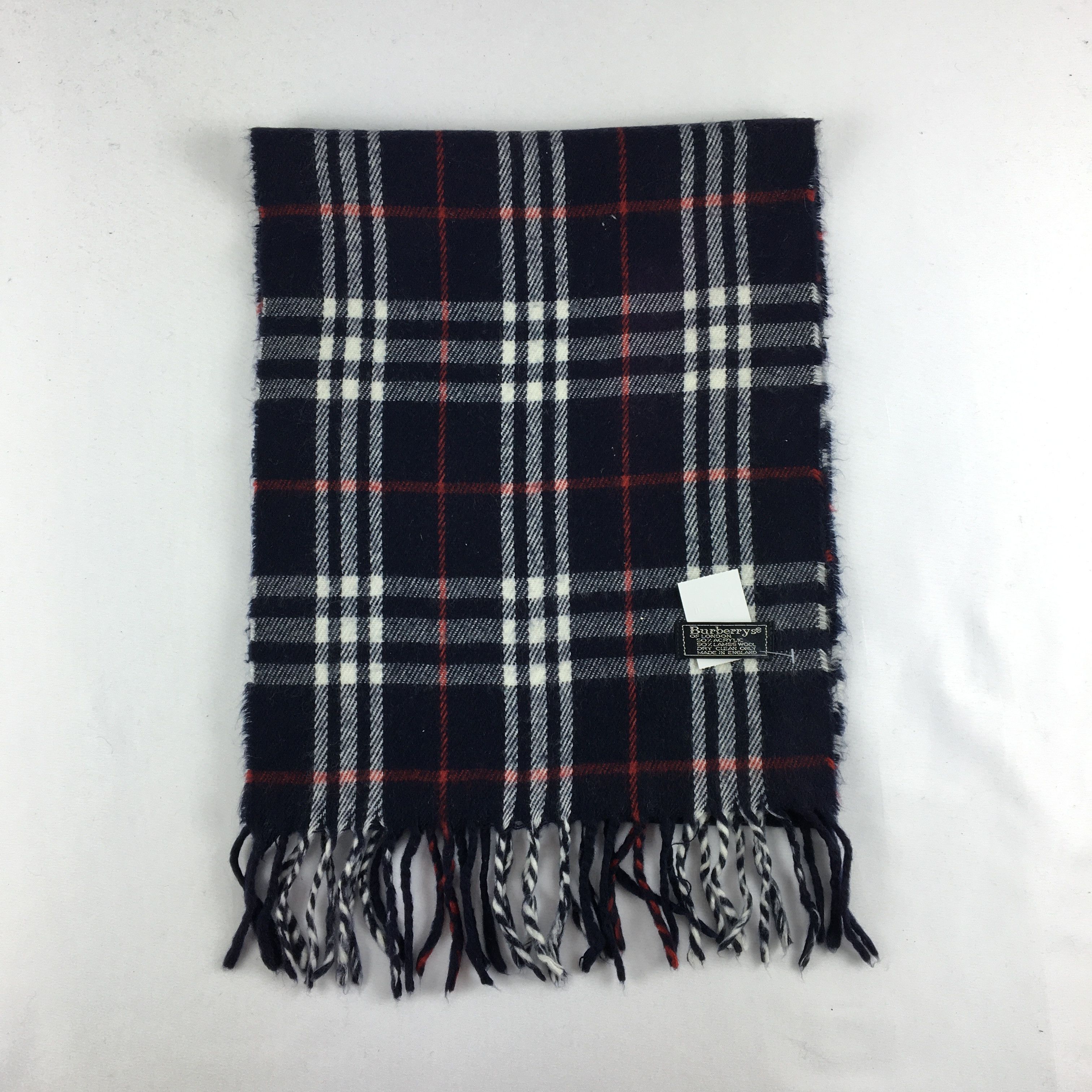 Burberry Vintage Burberry Scarf Muffler Wool Cashmere Scarves Size ONE SIZE - 2 Thumbnail
