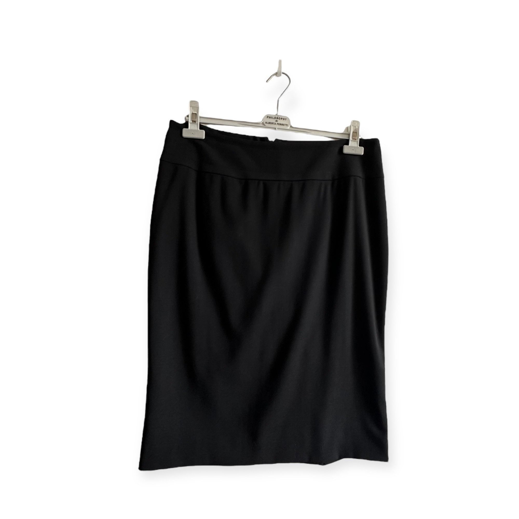 Dolce & Gabbana Dolce & Gabbana Black Virgin Wool Pencil Skirt IT 46 Size 32" / US 10 / IT 46 - 1 Thumbnail