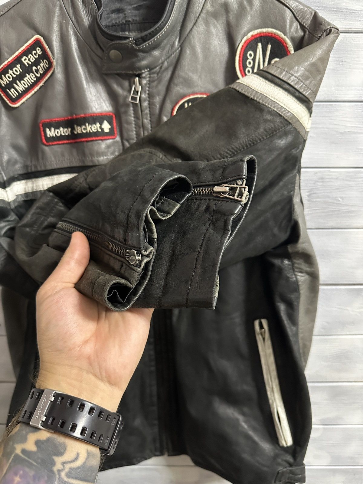 Other Rare 4 Wards Leather Jacket Racing Motorcycle Size US M / EU 48-50 / 2 - 12 Thumbnail