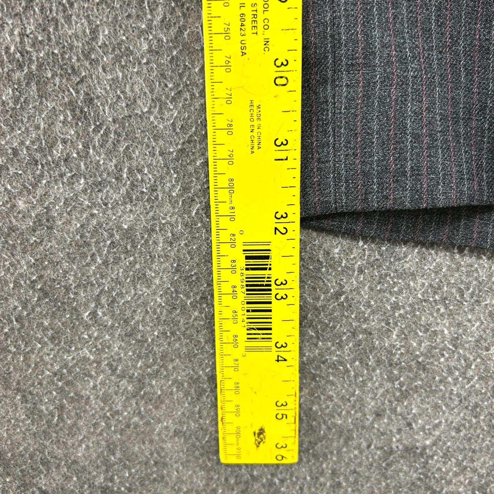 Haggar VINTAGE Haggar Pants Mens 36x32 Grey Chino Pleated Pinstripe Polyester USA 90s Size US 36 / EU 52 - 4 Thumbnail