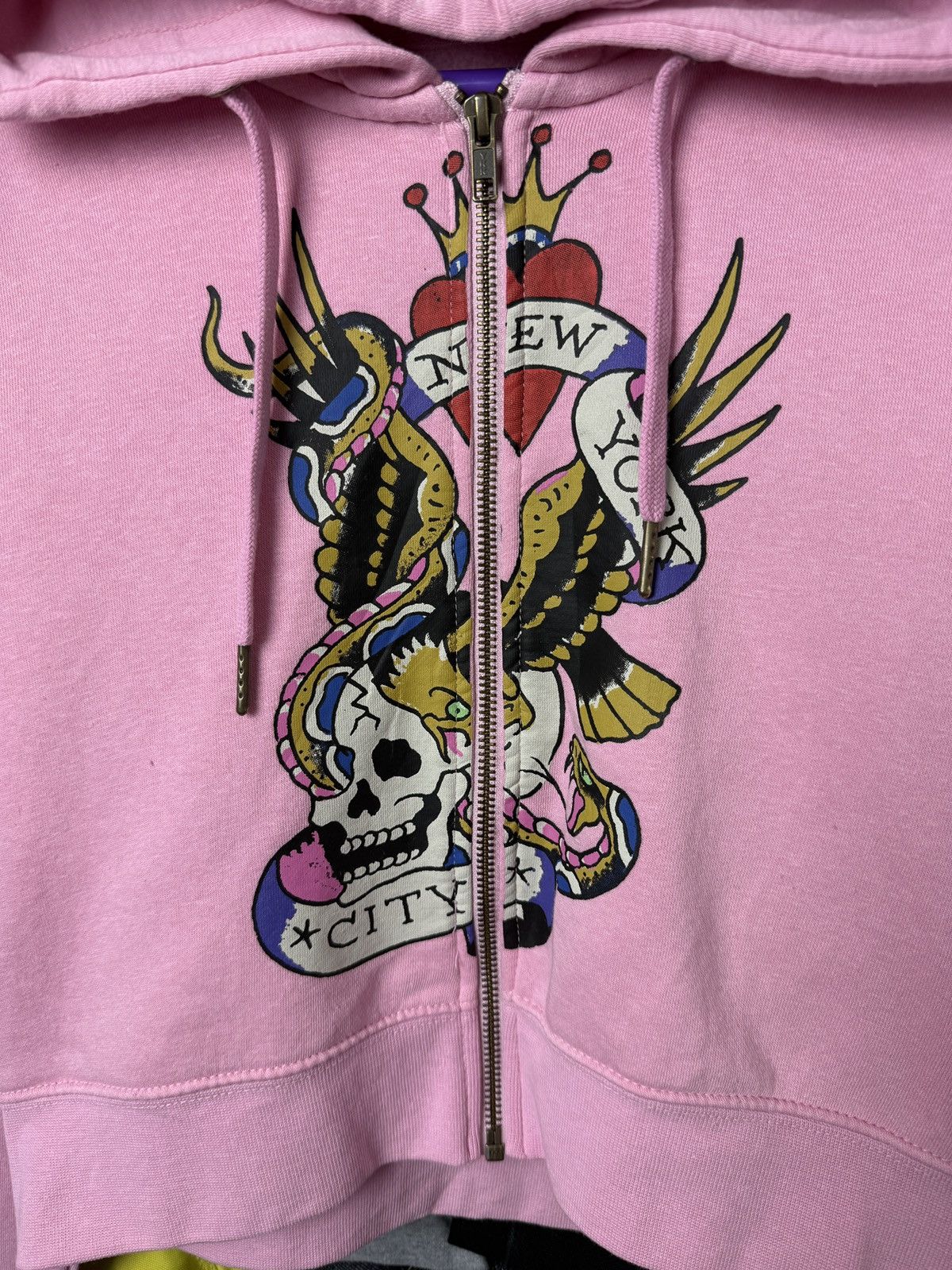 Ed Hardy Vintage Ed Hardy Crazy Zip Hoodie Y2K Size L / US 10 / IT 46 - 4 Thumbnail