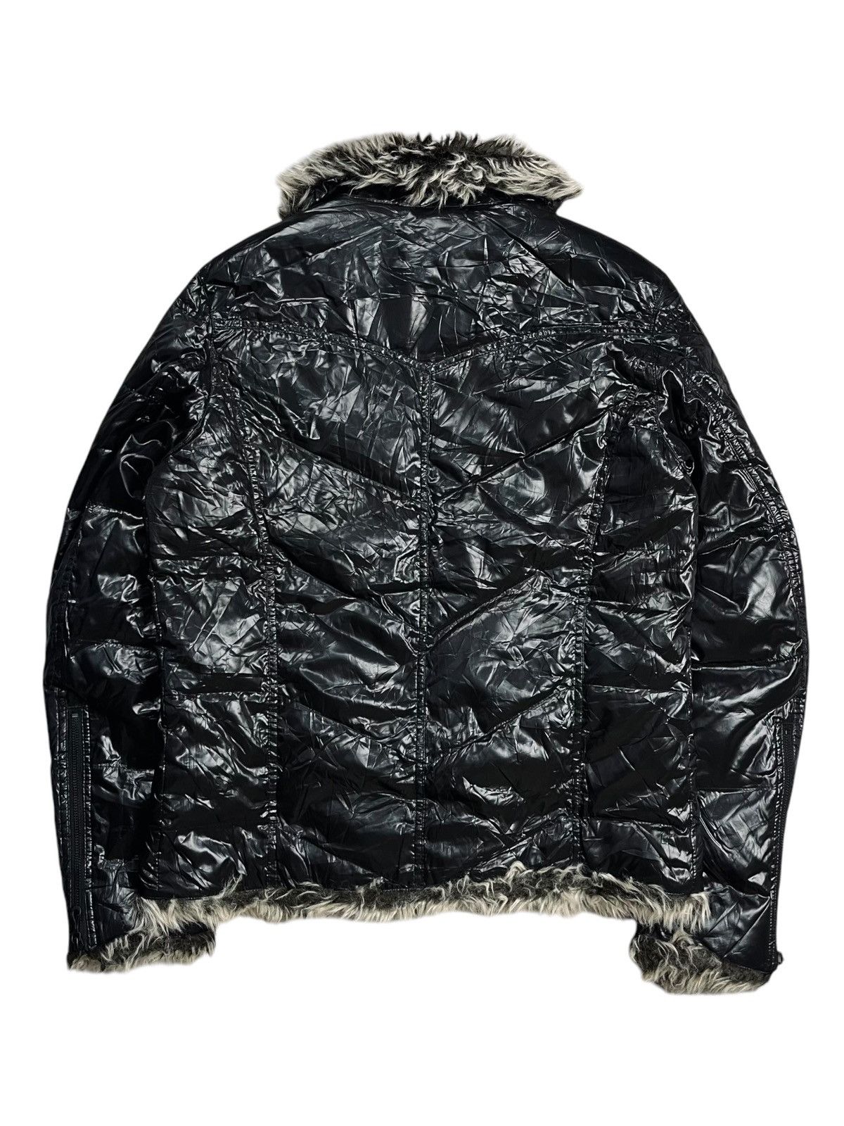 2000s Nicole Club - Vkei Style Trim Fur Jacket
