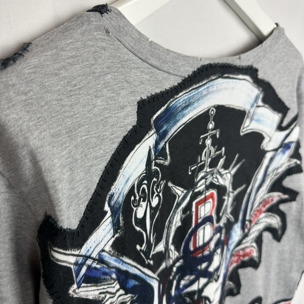 Balmain SS11 Balmain Christophe Decarnin Asymmetric Print Tee Size S / US 4 / IT 40 - 11 Thumbnail