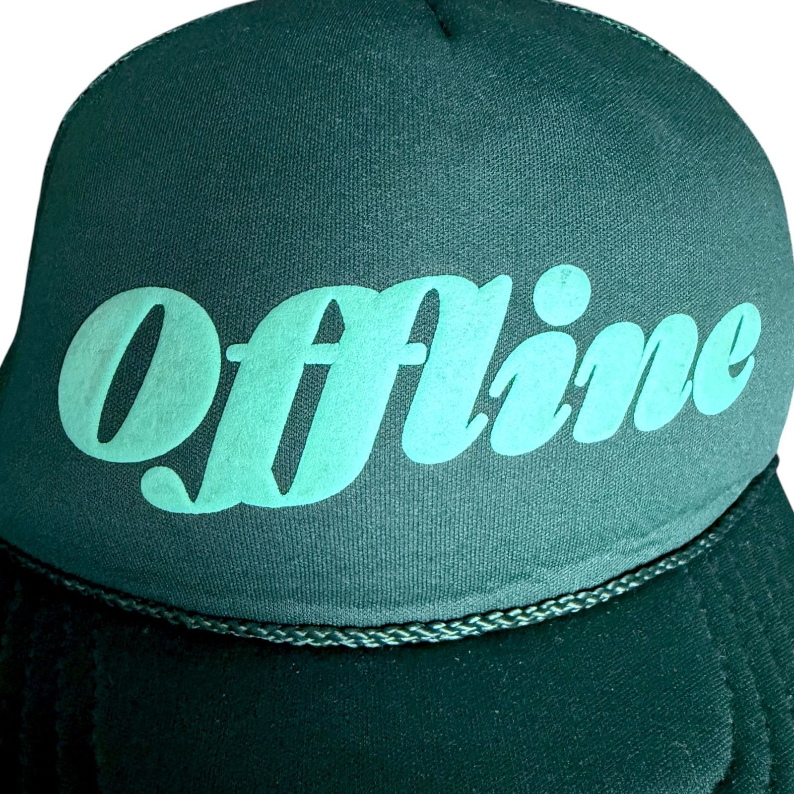 Other Offline Trucker Hat Cap Snapback Green Foam Mesh Introvert Size ONE SIZE - 4 Thumbnail