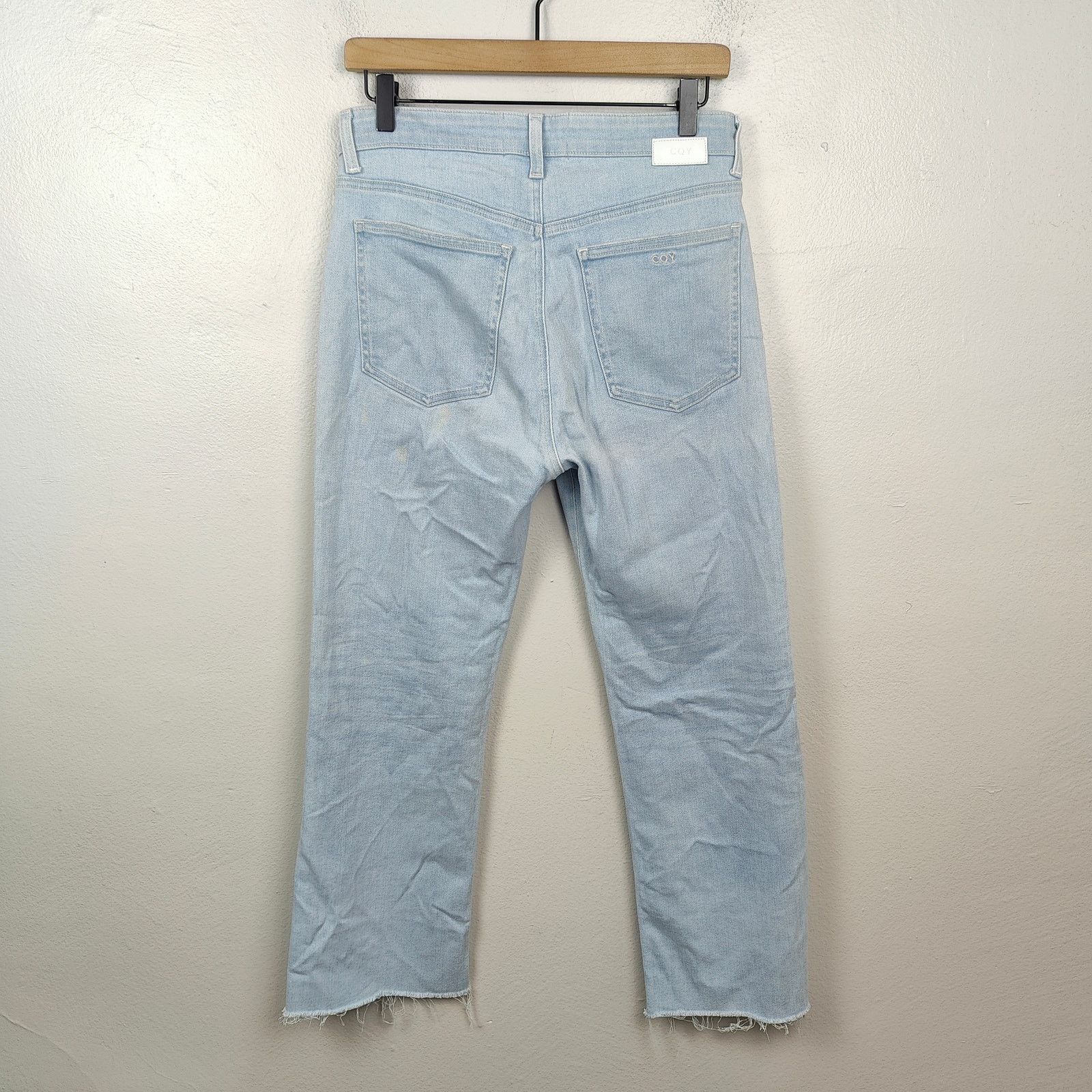 Other CQY Boot Cut Jeans Womens 29 Light Wash Raw Hem Size 29" - 8 Thumbnail