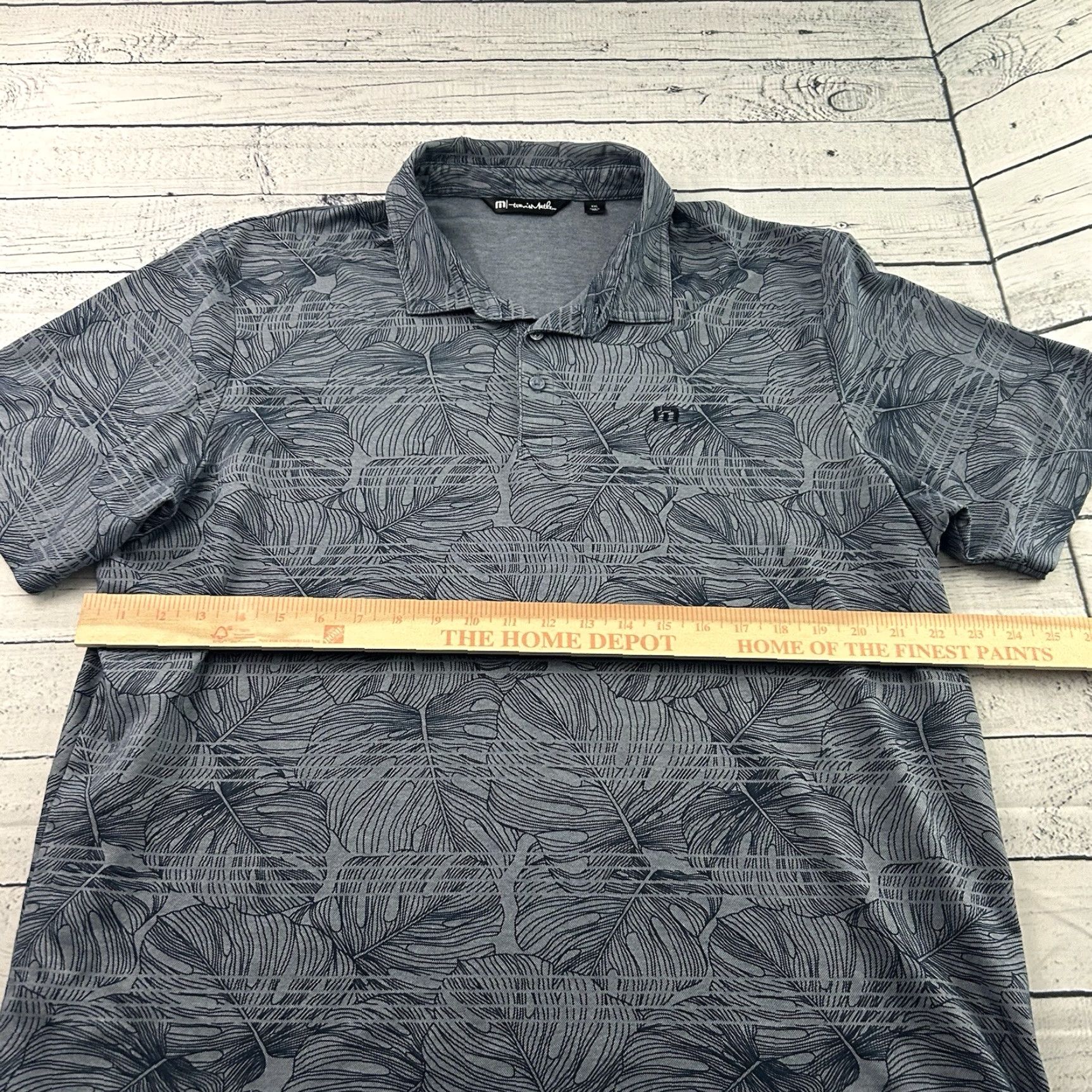 TravisMathew Travis Mathew Short Sleeve Hawaiian Button-Up Golf Polo Shirt Men's XXL Blue Hawaii Shirt Polo Mens XXL Blue Size US XXL / EU 58 / 5 - 5 Thumbnail