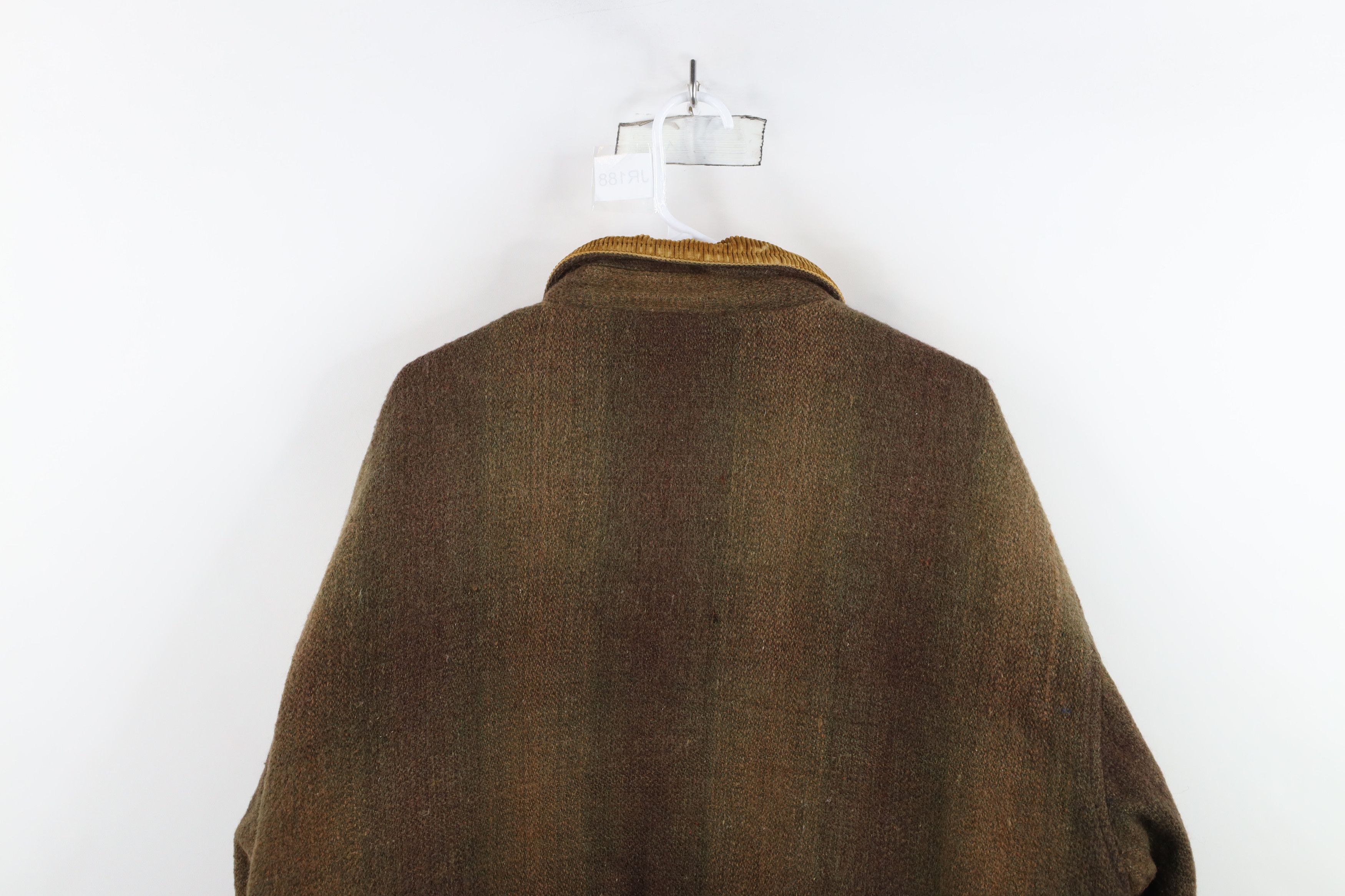 Vintage Vintage 90s Streetwear Back Wool Tweed Quilted Bomber Jacket Size US XL / EU 56 / 4 - 14 Thumbnail