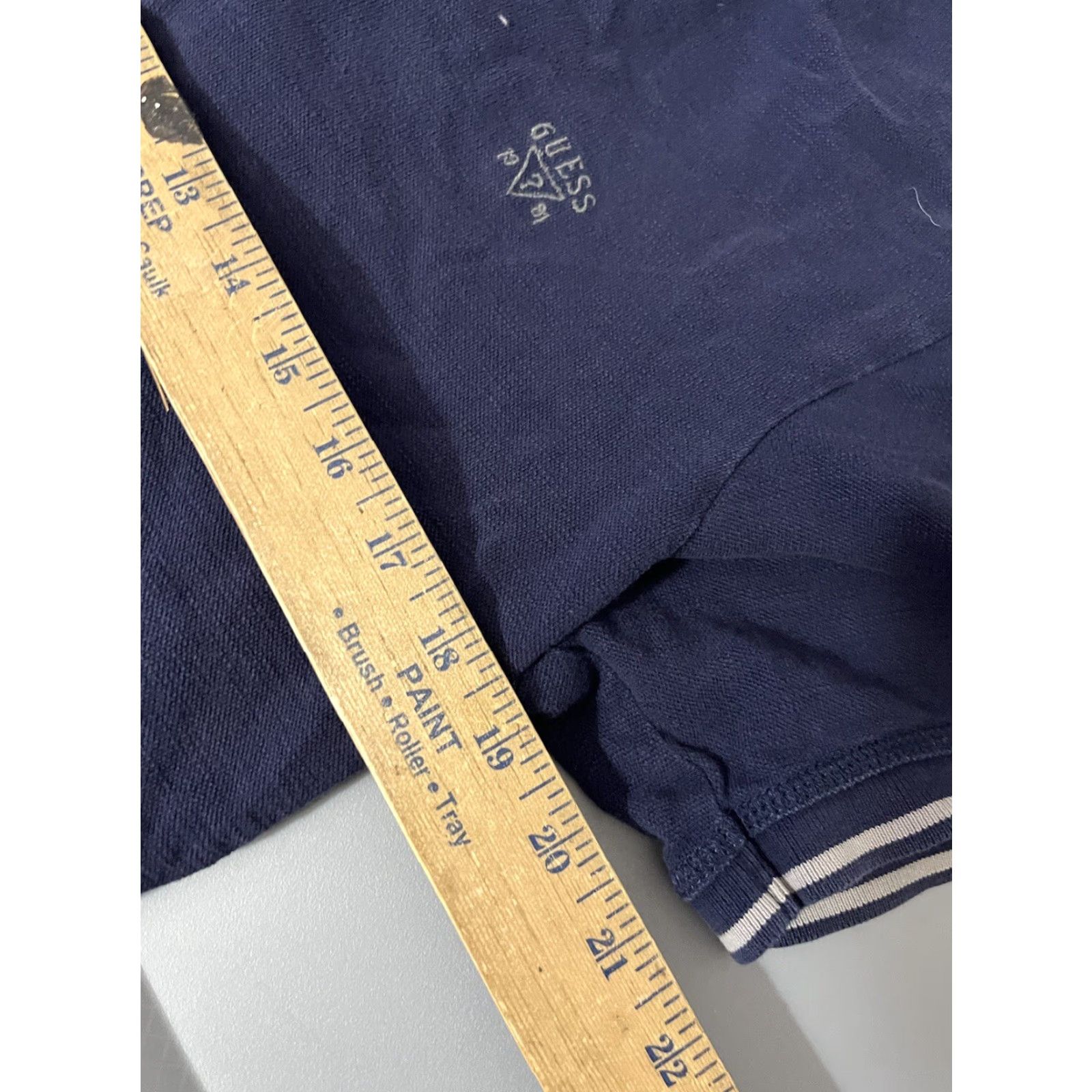 Guess GUESS Polo Shirt Mens XL Blue Short Sleeve Cotton Logo Casual Polo Shirt, Classic Brand, Regular Fit, Collared, Navy/Blue Size US XL / EU 56 / 4 - 5 Thumbnail