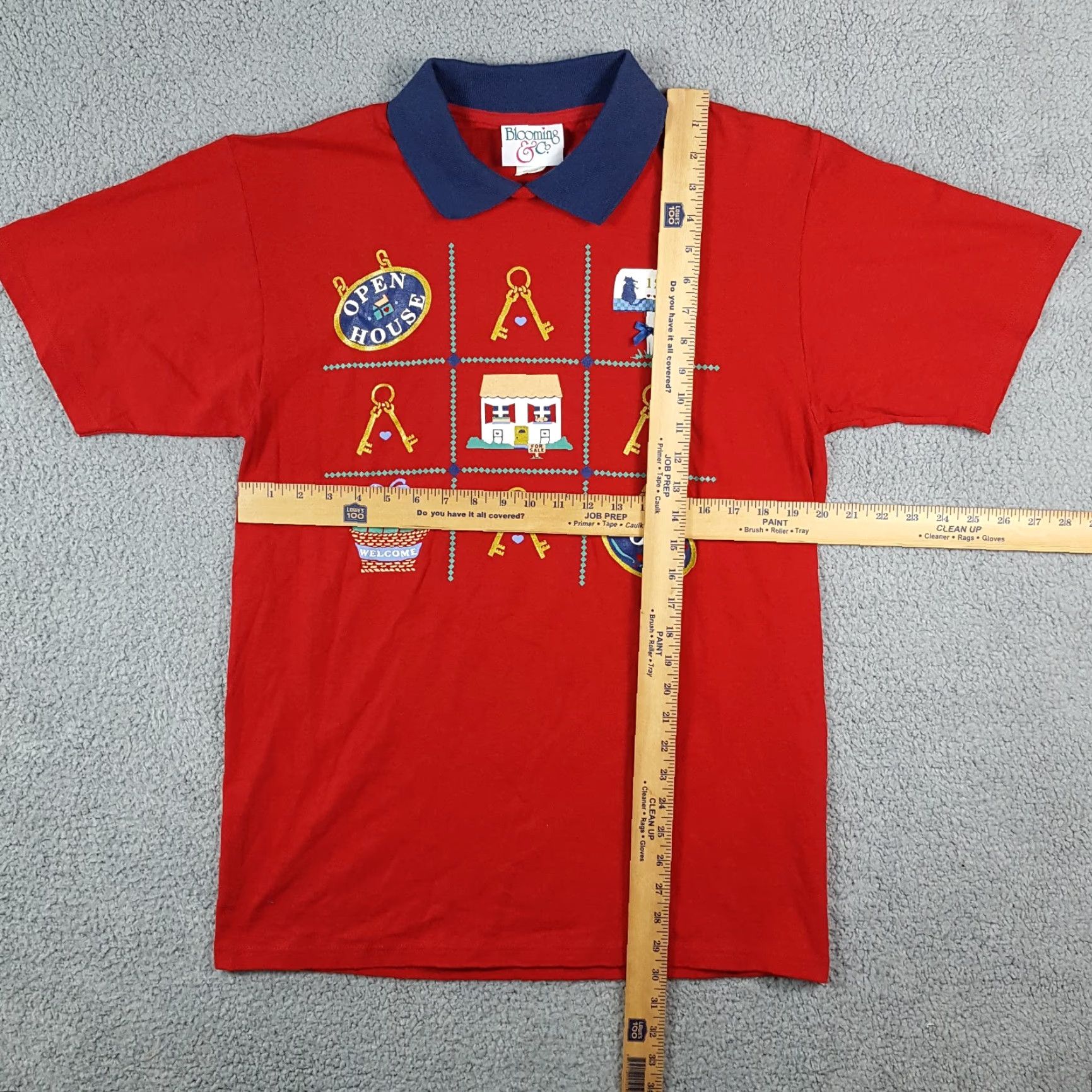 Vintage VINTAGE Blooming & Co Preppy Retro Collared Short Sleeve T-Shirt Men's Medium Red 90s Y2K Size US M / EU 48-50 / 2 - 7 Thumbnail