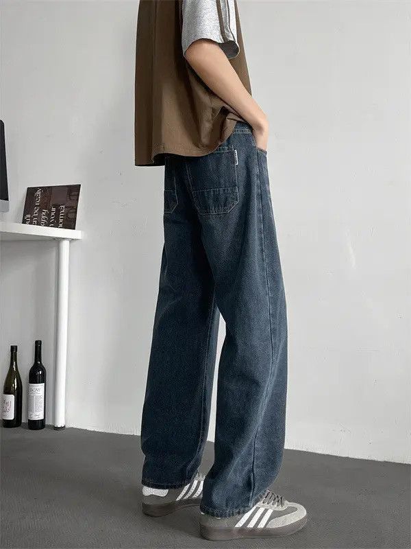 Japanese Brand Retro loose straight leg wide leg jeans Size US 32 / EU 48 - 4 Thumbnail