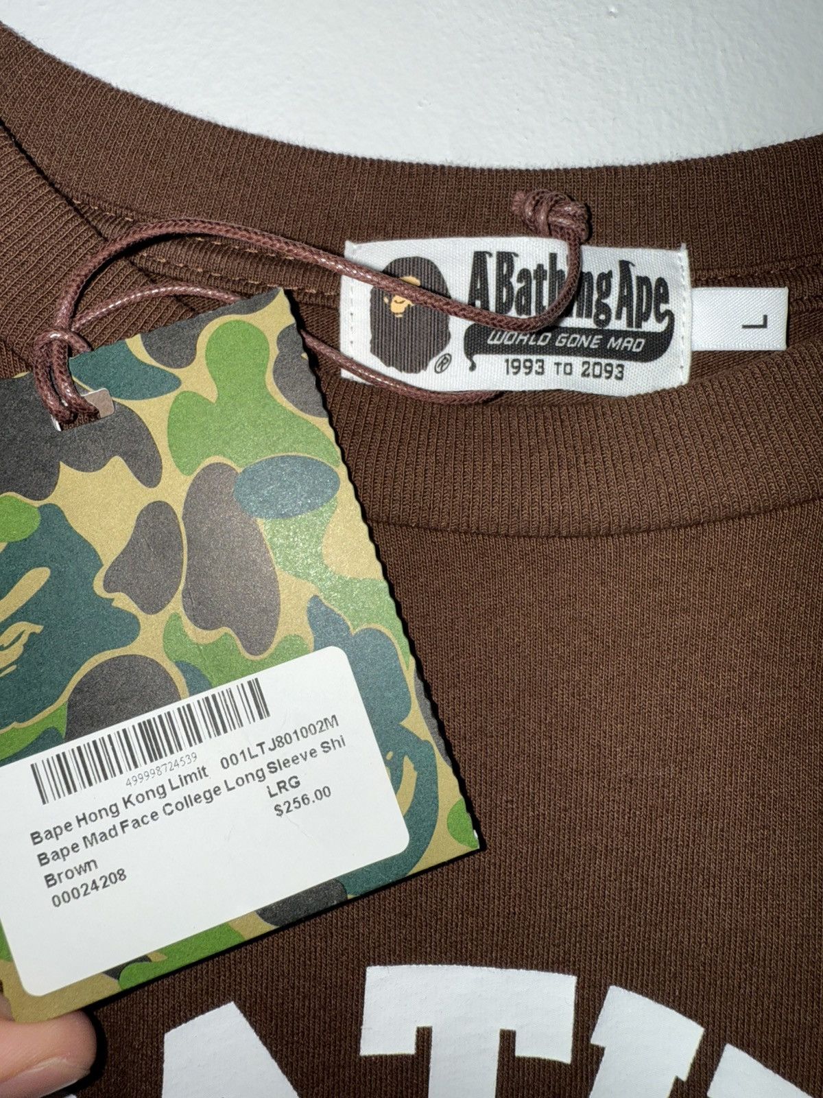 Bape BAPE Mad Face College Long Sleeve Size US L / EU 52-54 / 3 - 3 Thumbnail