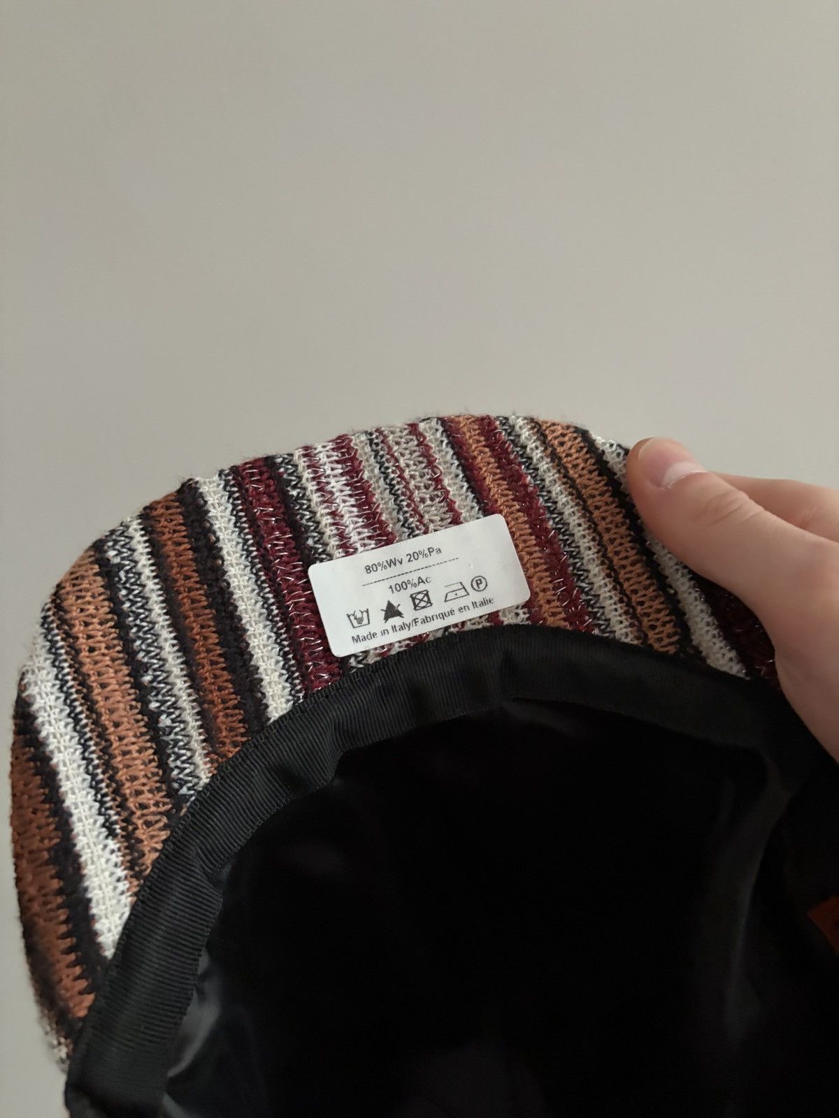Missoni Missoni Multicolor Wool Striped Knit Hat Size ONE SIZE - 6 Thumbnail