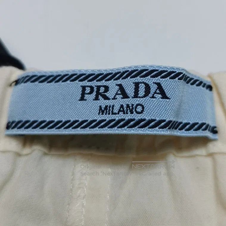 Prada Prada Cotton Mermaid Print Logo Shorts . Size 39" - 3 Thumbnail