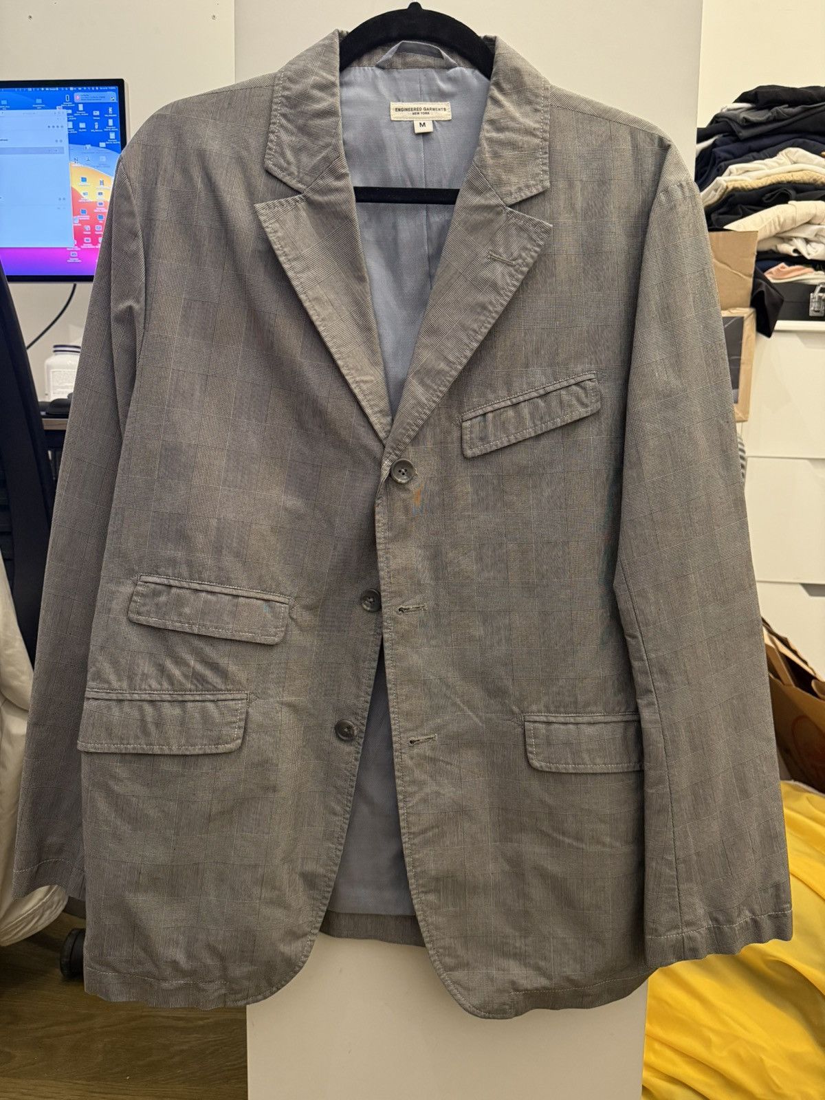 Engineered Garments Checkered Blazer