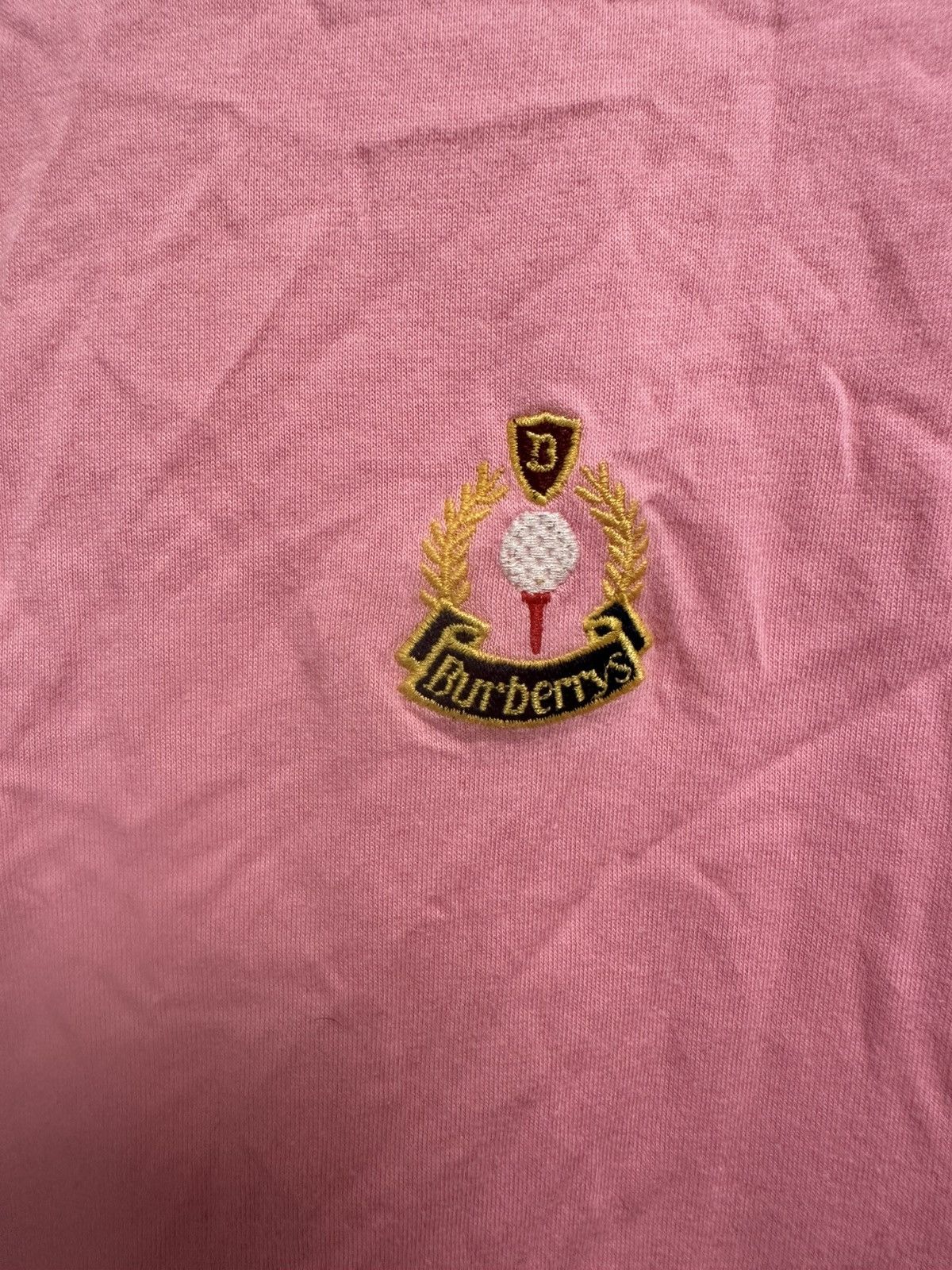 Burberry × Vintage Vintage Burberry Luxury Polo T-Shirt pink made in USA Size US S / EU 44-46 / 1 - 2 Thumbnail
