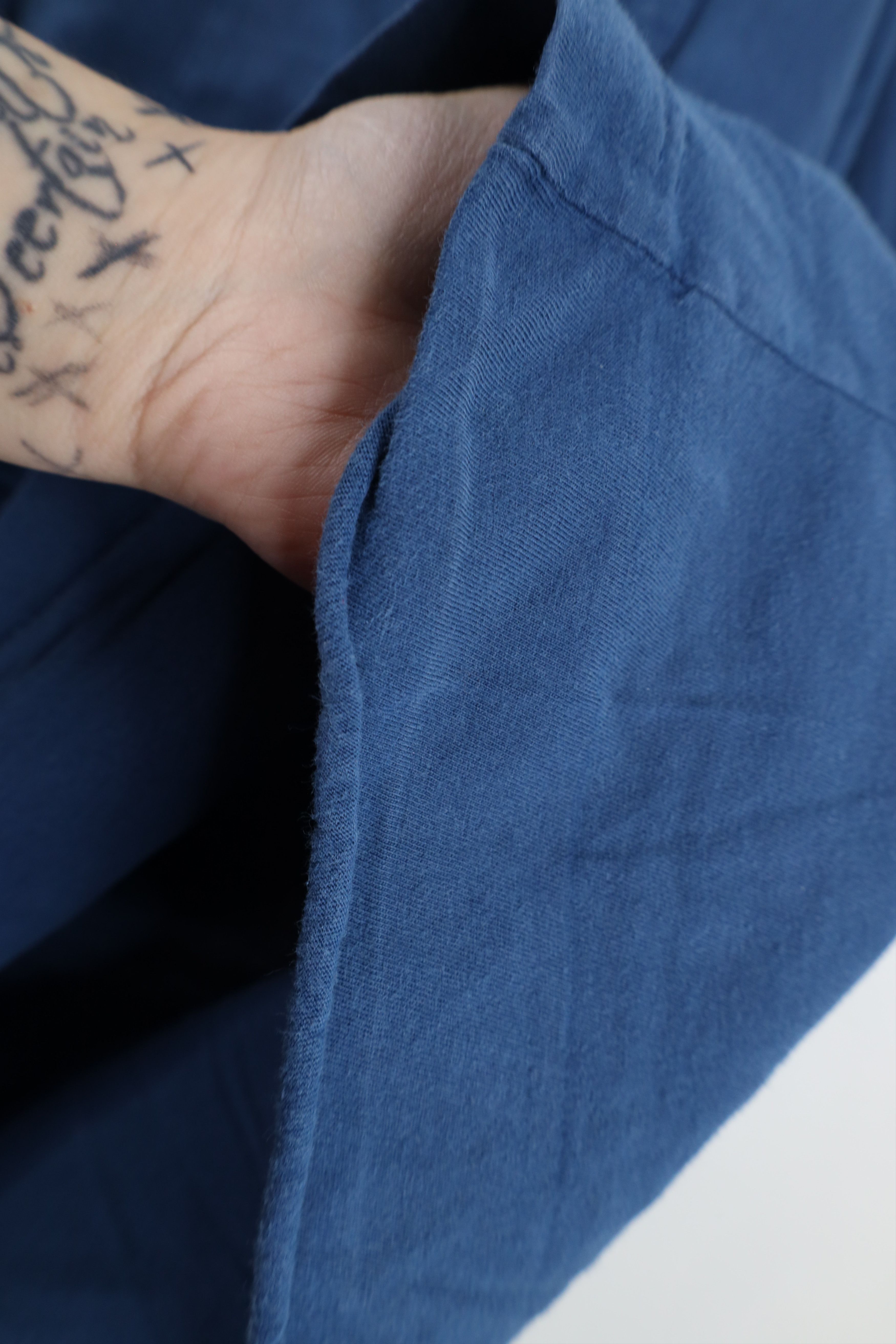 Vintage Vintage 90s Streetwear Blank Baggy Cotton T-Shirt Blue Size US L / EU 52-54 / 3 - 6 Thumbnail