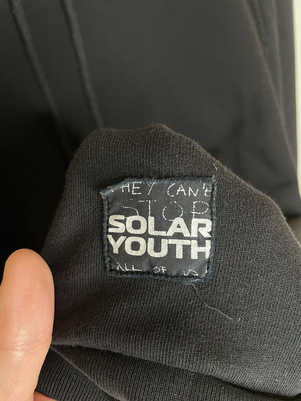 Raf Simons Solar Youth Oversized Large Pin Destroyed Hoodie