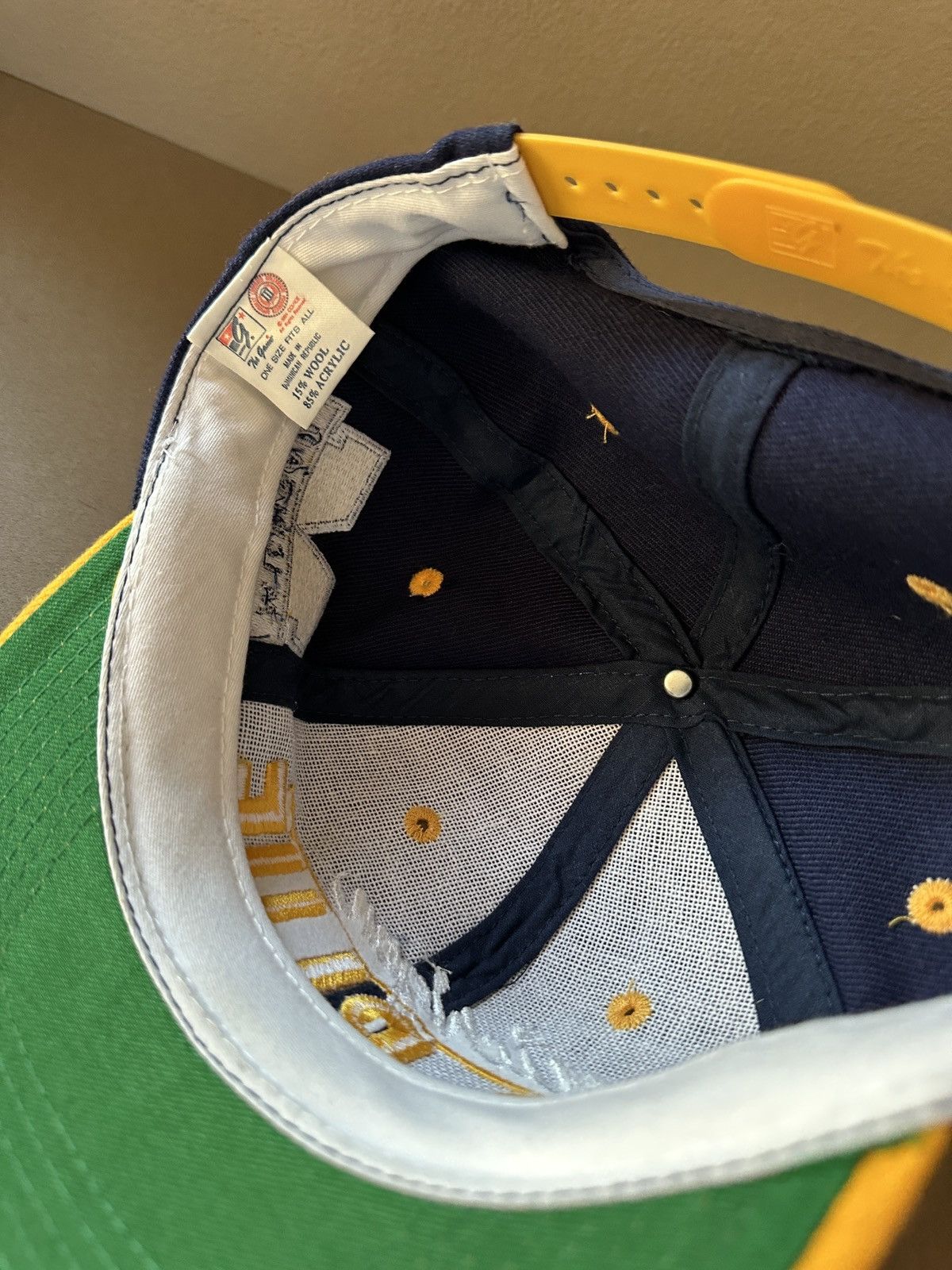 Vintage Vintage 90s University of Michigan Go Blue Snapback Hat Size ONE SIZE - 6 Thumbnail