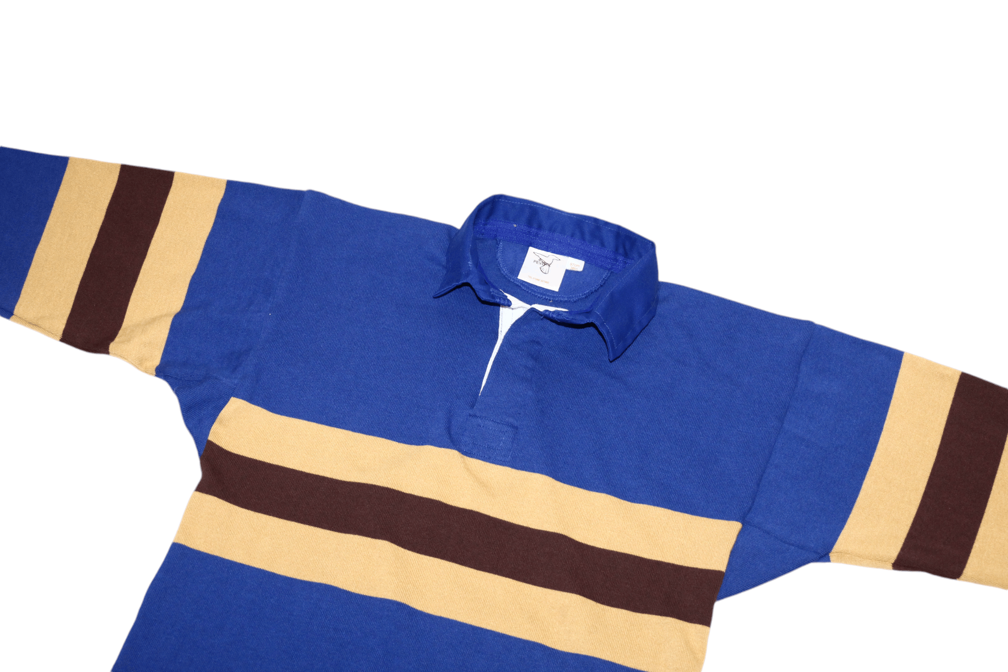 Other UK VTG 80's PEVERIL Retro Striped Rugby Shirt sz.38'' Size US M / EU 48-50 / 2 - 7 Thumbnail
