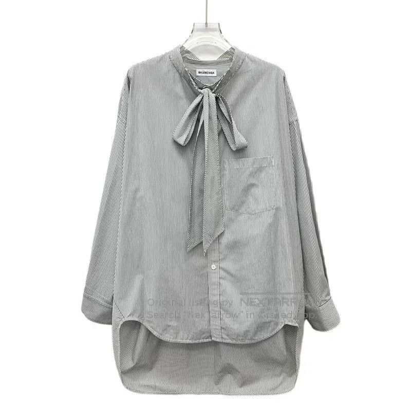 Balenciaga Contrast color striped back logo lettering cott