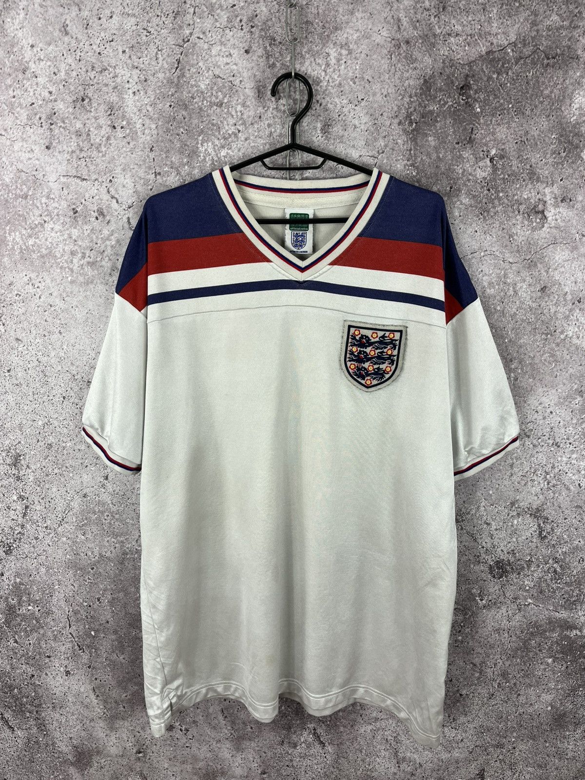 Vintage Score Draw Official Retro England Team Soccer Jersey Size US XXL / EU 58 / 5 - 1 Thumbnail