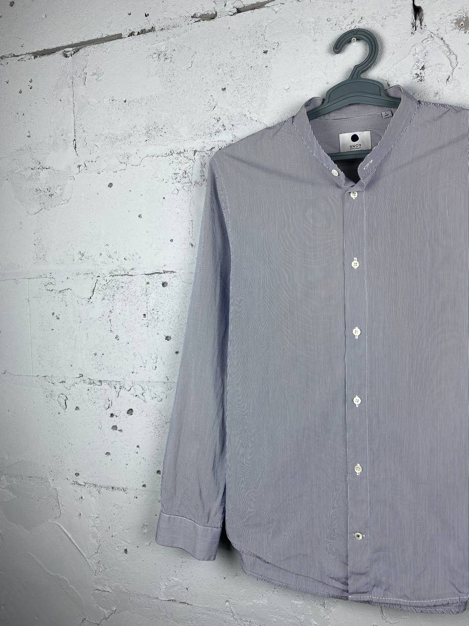 NN07 NN07 No Nationality Band Collar Men's Striped Shirt Size US L / EU 52-54 / 3 - 2 Thumbnail