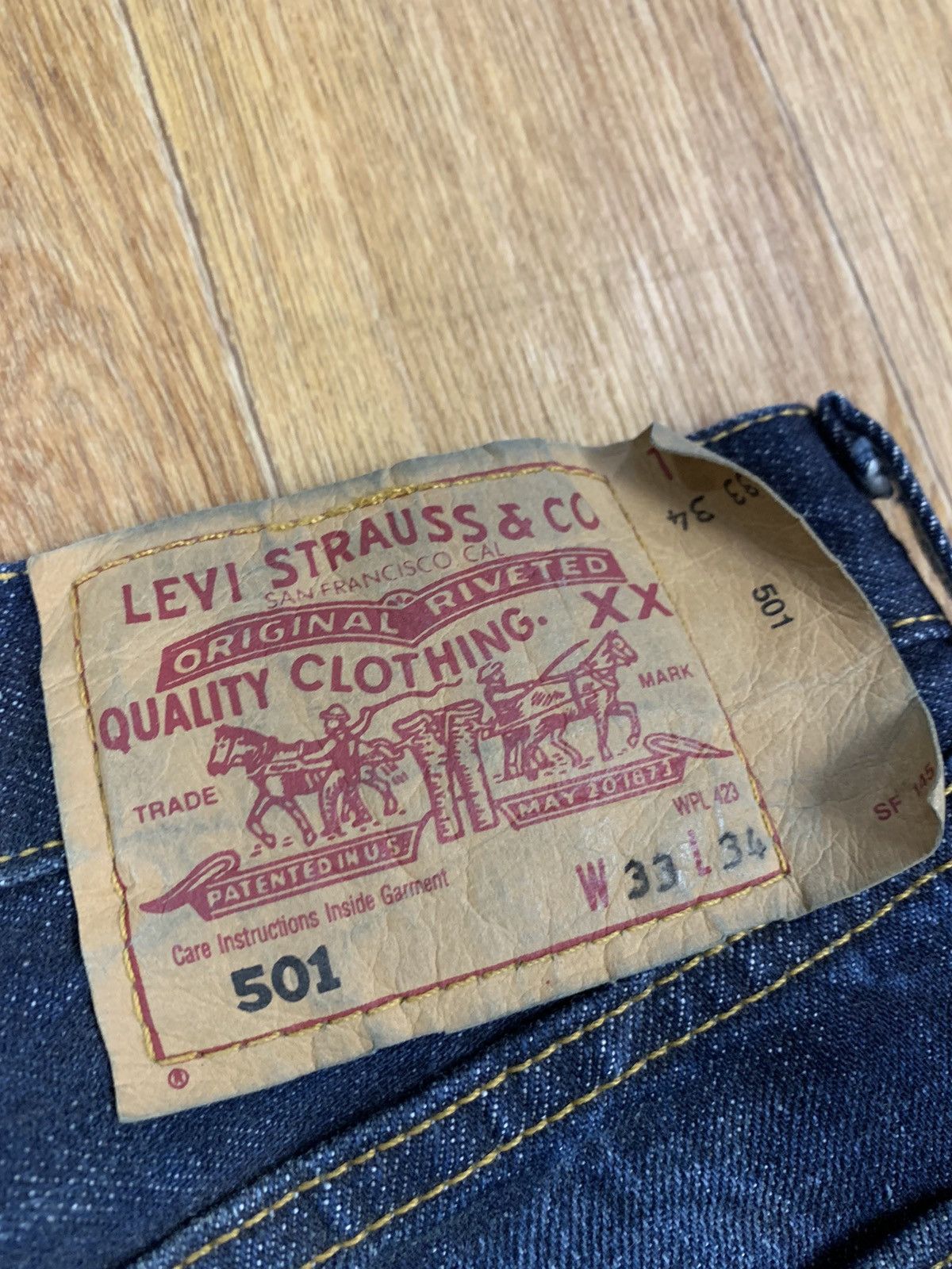 Levi's × Levi's Made & Crafted × Vintage Levi’s Levi Strauss 501 Full Printed Vintage Jeans Size US 33 - 14 Thumbnail