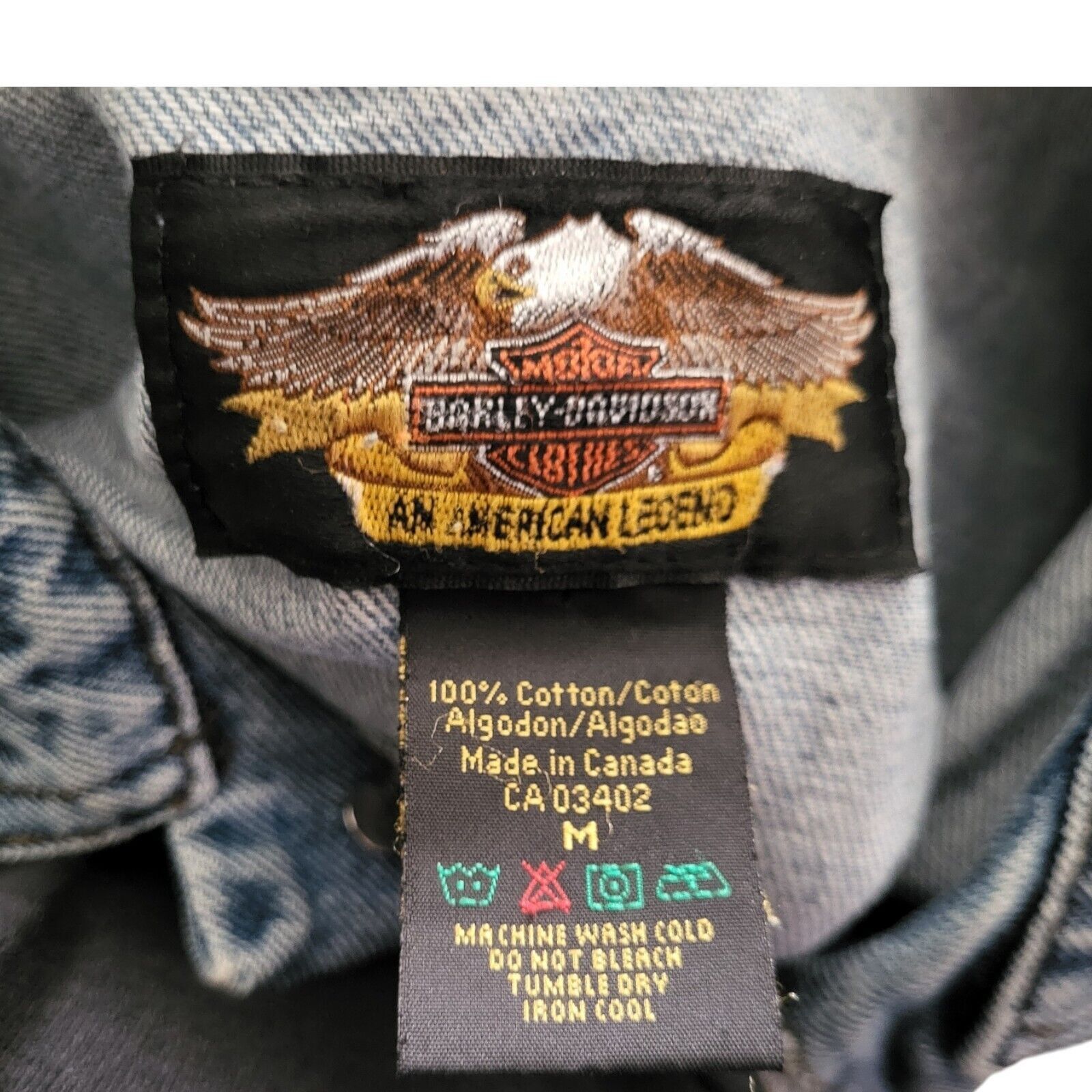 Harley Davidson Vintage Harley Davidson Denim Trucker Motorcycle Jack Size M Size US M / EU 48-50 / 2 - 14 Thumbnail