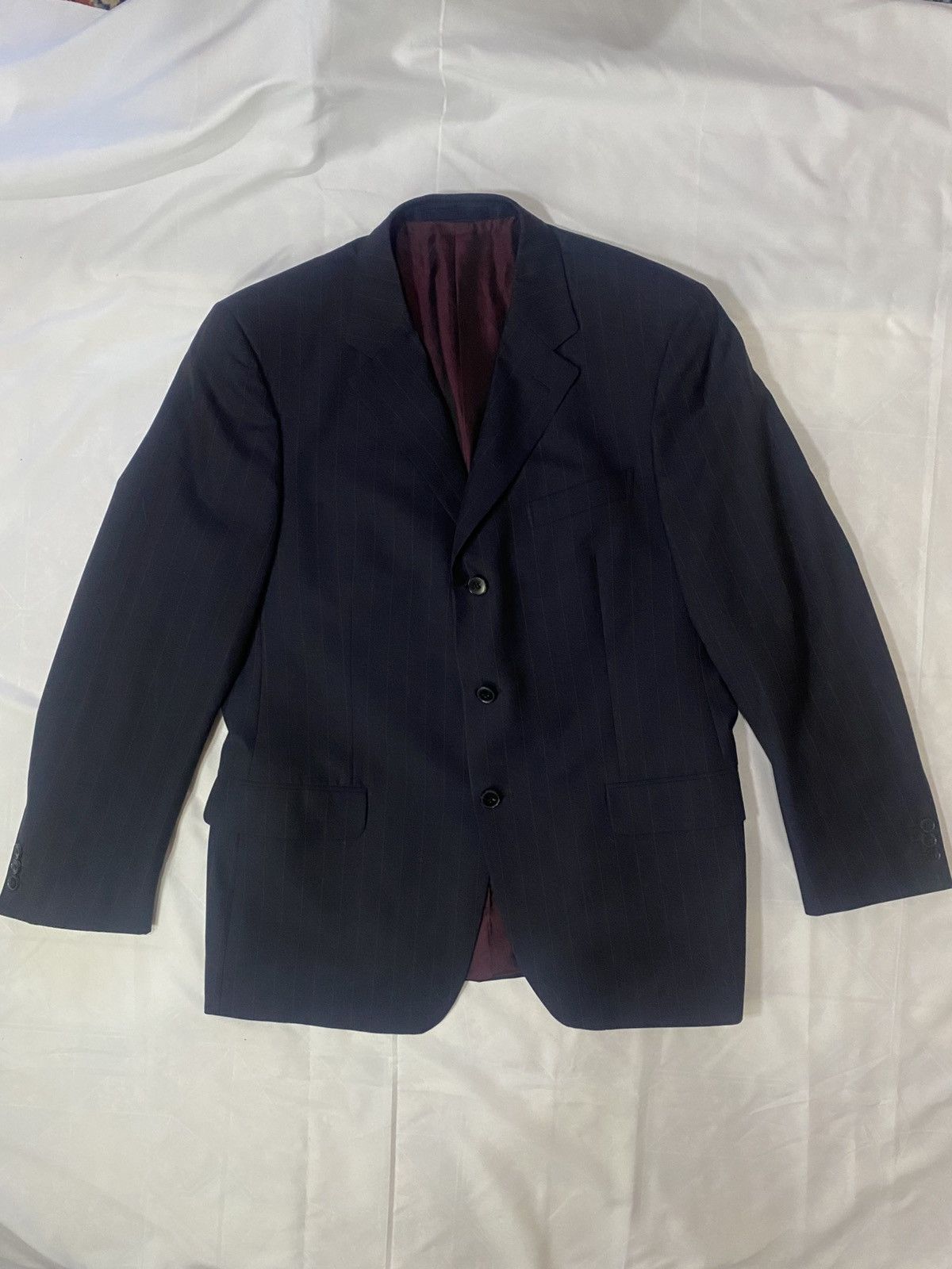 Ermenegildo Zegna Ermenegildo Zegna Soft 100% Wool Pinstripe Blazer Jacket M/L Size 52R - 1 Thumbnail