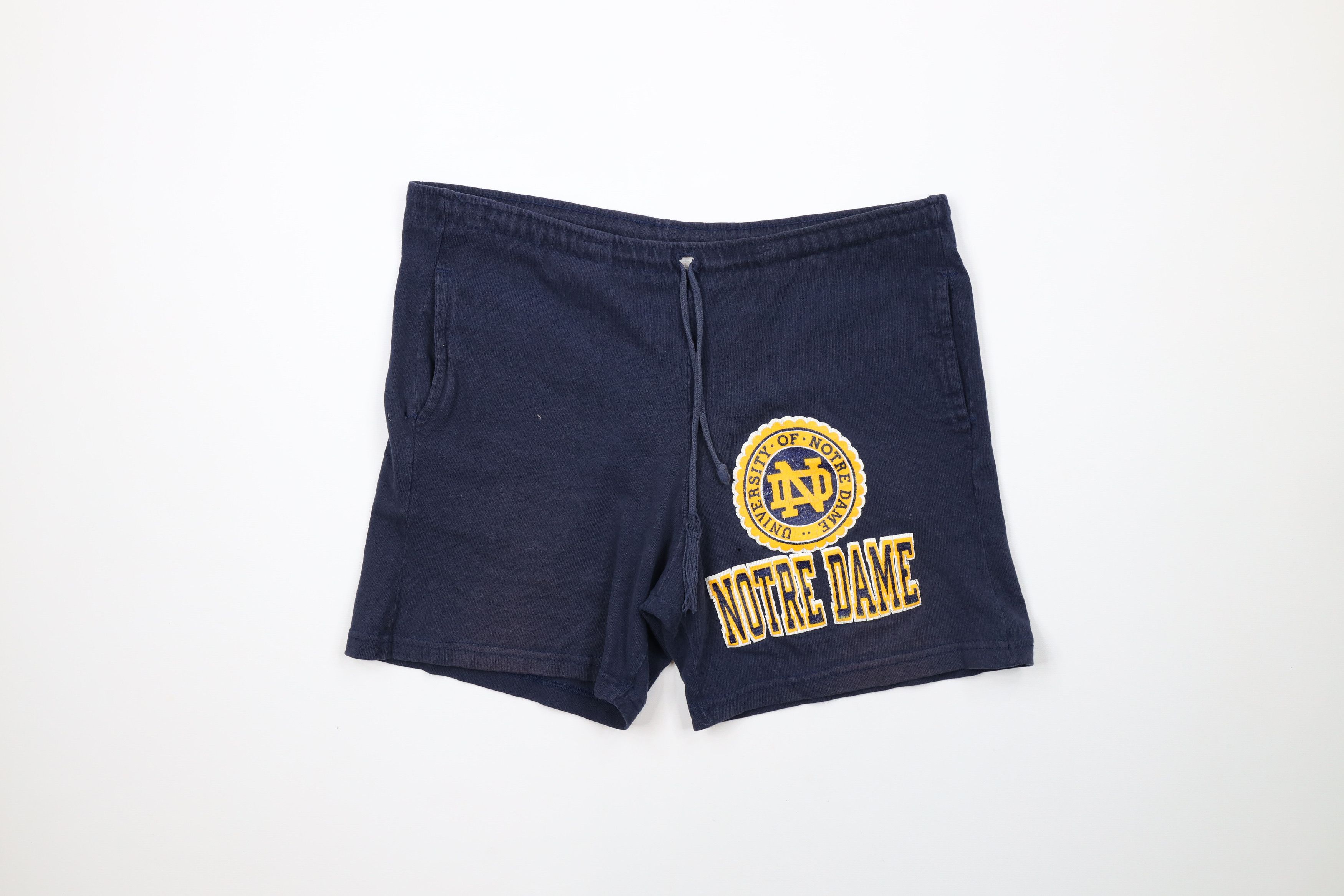 Champion Vintage 90s Champion Knee Notre Dame University Shorts USA Size US 32 / EU 48 - 1 Thumbnail