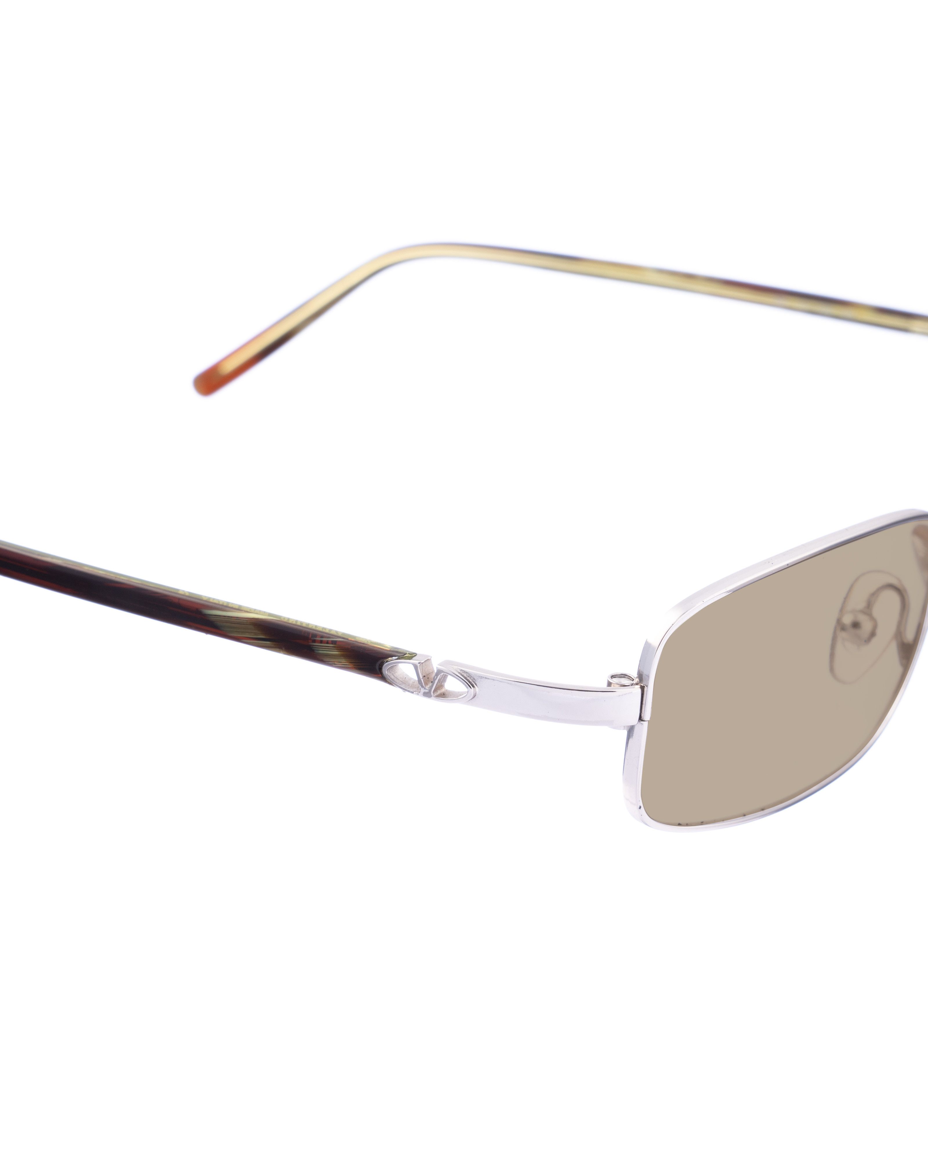 Valentino Valentino '00s Silver Office Siren Sunglasses Size ONE SIZE - 1 Thumbnail