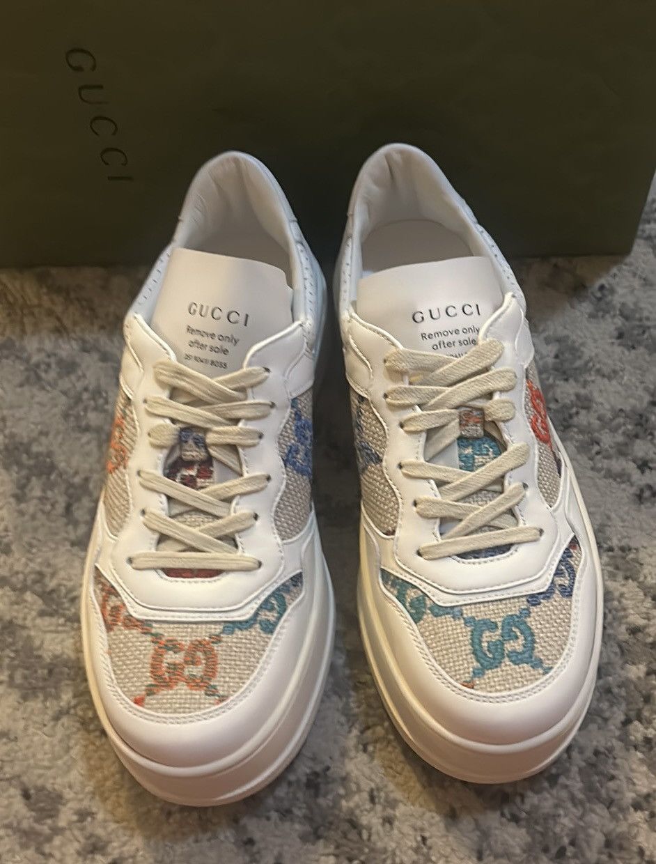 Gucci Gucci GG Sneaker Multicolor Embroidered size 40.5 Size US 10.5 / IT 40.5 - 3 Thumbnail