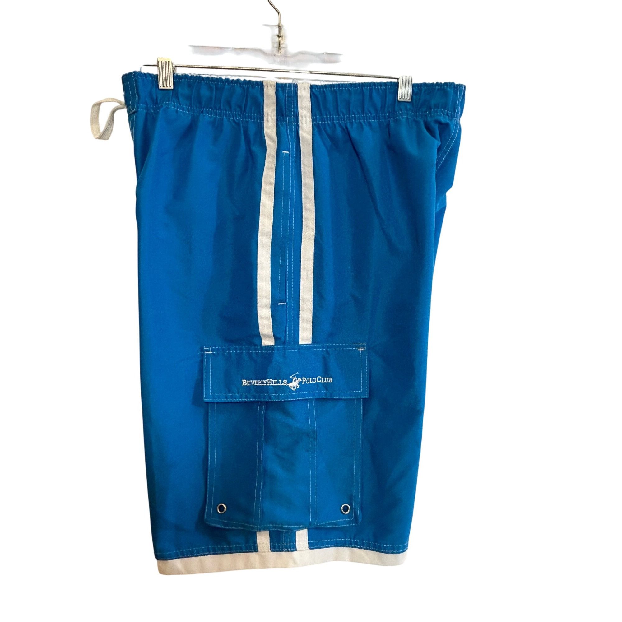 Beverly Hills Polo Club Beverly Hills Polo Club Men’s Swim Trunks M Blue White Trim Size US 32 / EU 48 - 4 Thumbnail