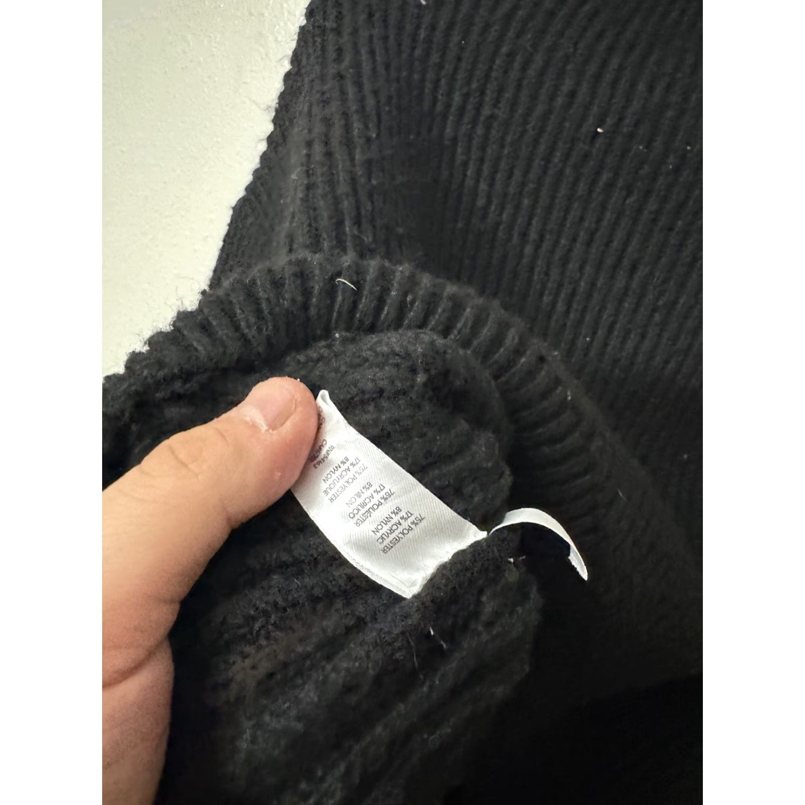 Calvin Klein Calvin Klein Womens Sweater Small Black Mock Neck Popcorn Stitch Pullover Size S / US 4 / IT 40 - 4 Thumbnail