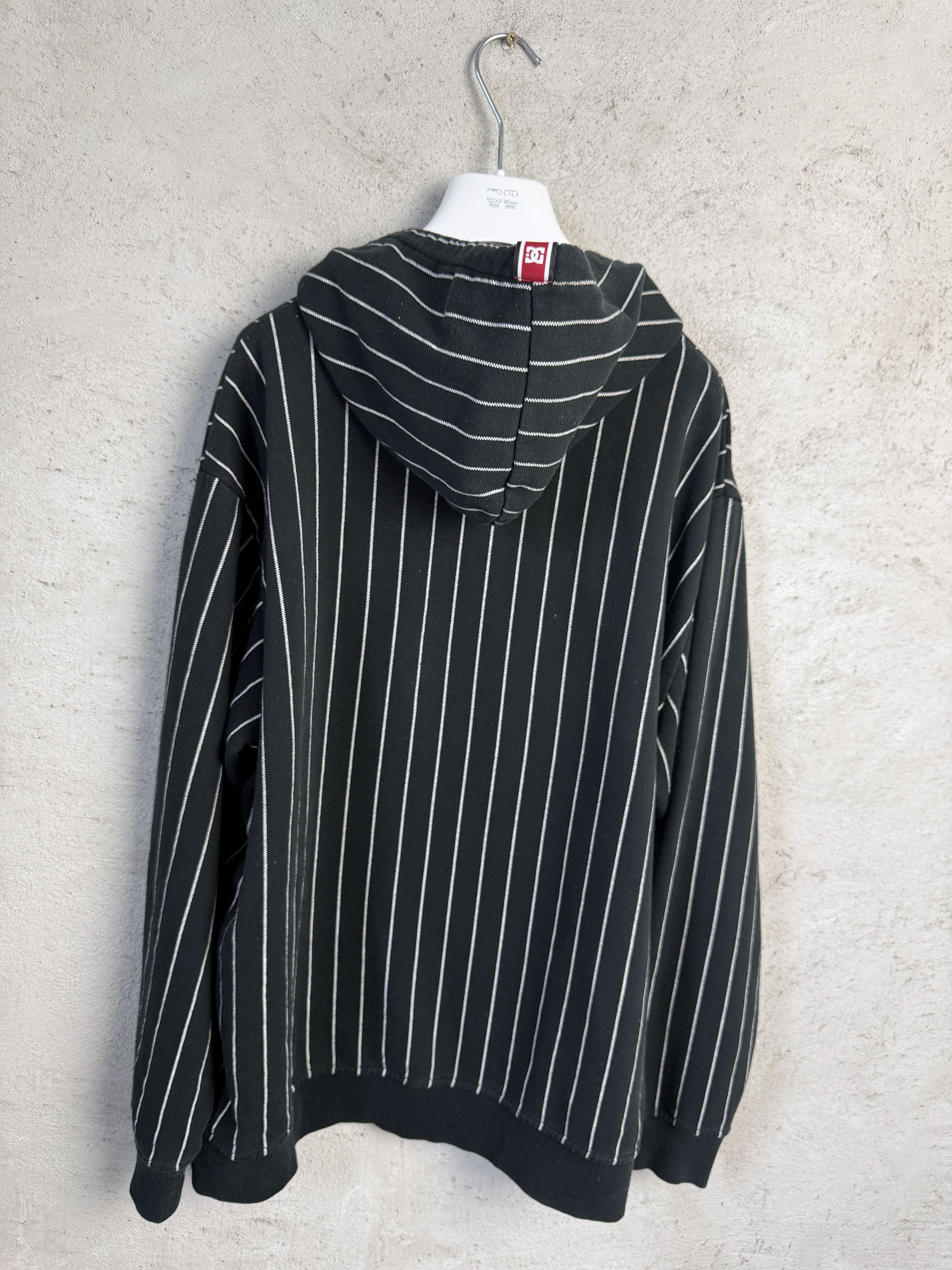 DC DC striped hoodie big logo skate rap hip hop Size US XL / EU 56 / 4 - 6 Thumbnail