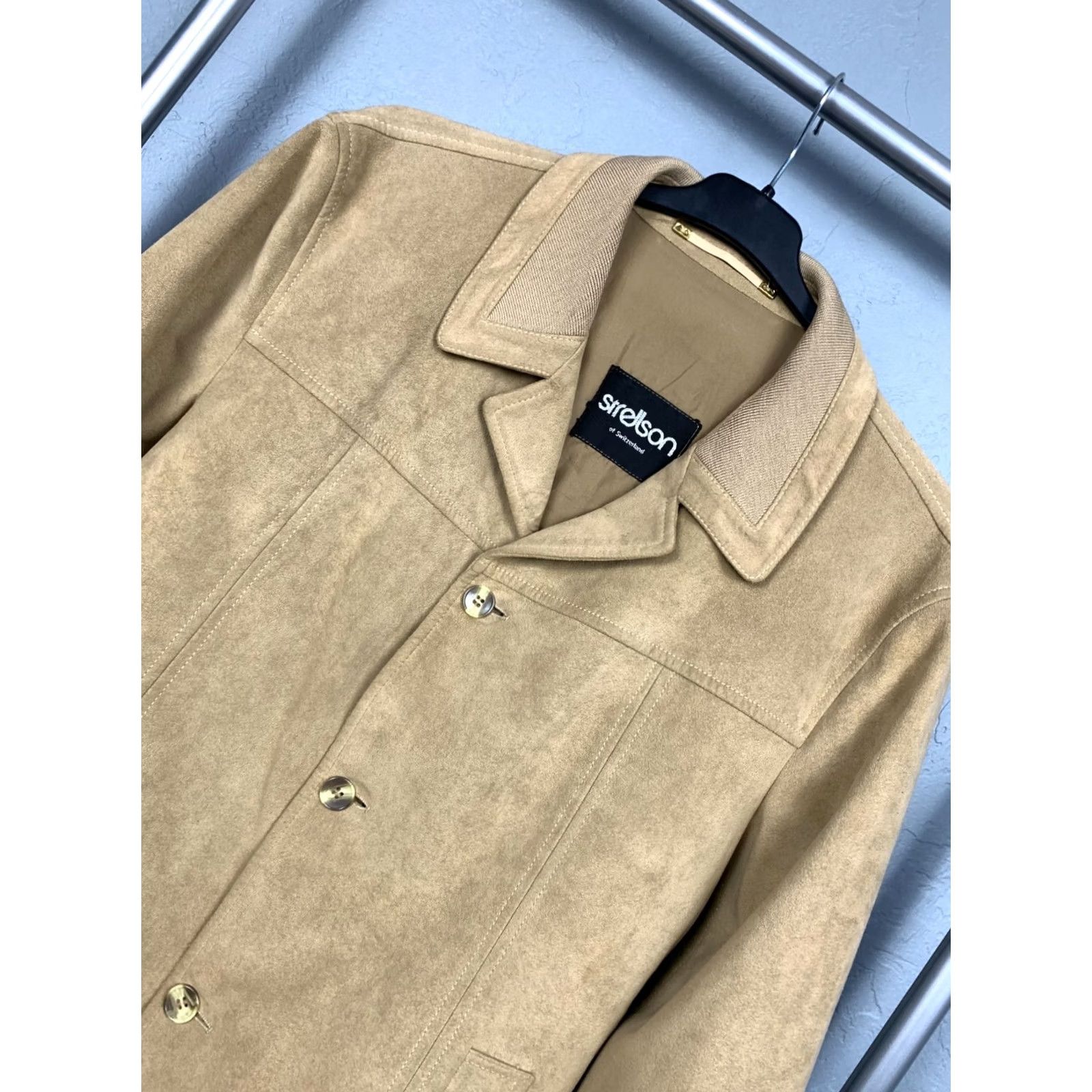 Vintage Strellson Alcantara Suede Leather Vintage Mens Jacket M Beige Leather Jacket Mens XS-XL Size US M / EU 48-50 / 2 - 2 Thumbnail