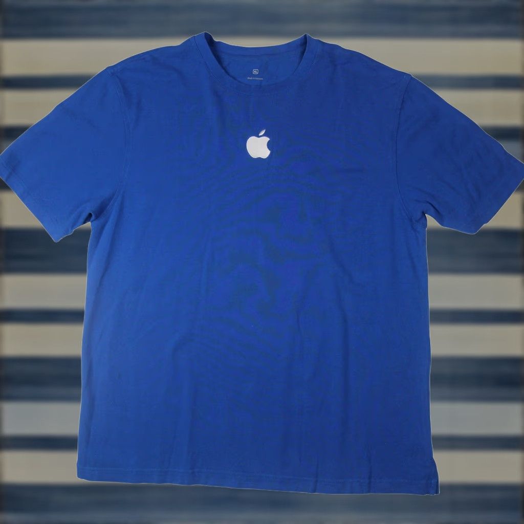 Apple VINTAGE Apple Computers T-Shirt Blue XL Mens Classic Logo Embroidered 9/10 Size US XL / EU 56 / 4 - 1 Thumbnail